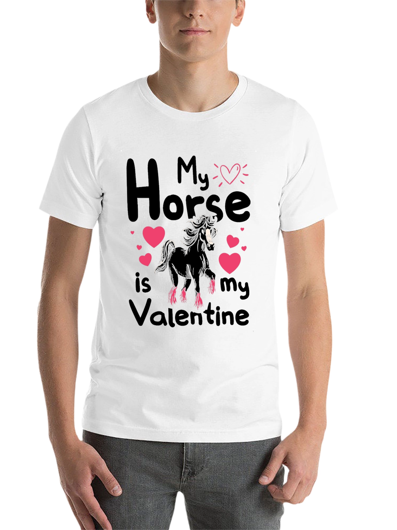 My Horse is My Valentine T-Shirt - Unisex - 14