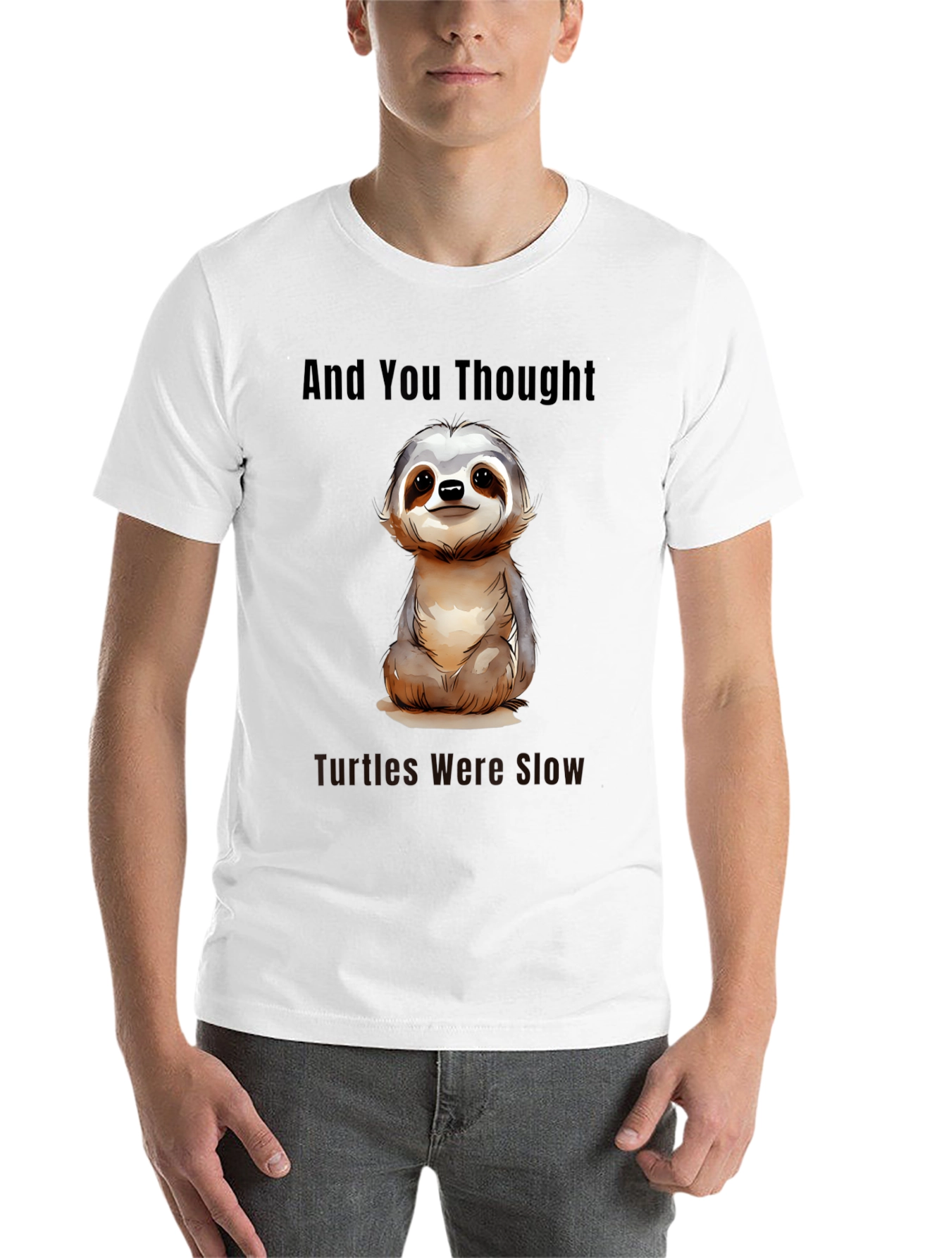 Black Sloth Lover T-Shirt: Slow & Steady Wins view 14