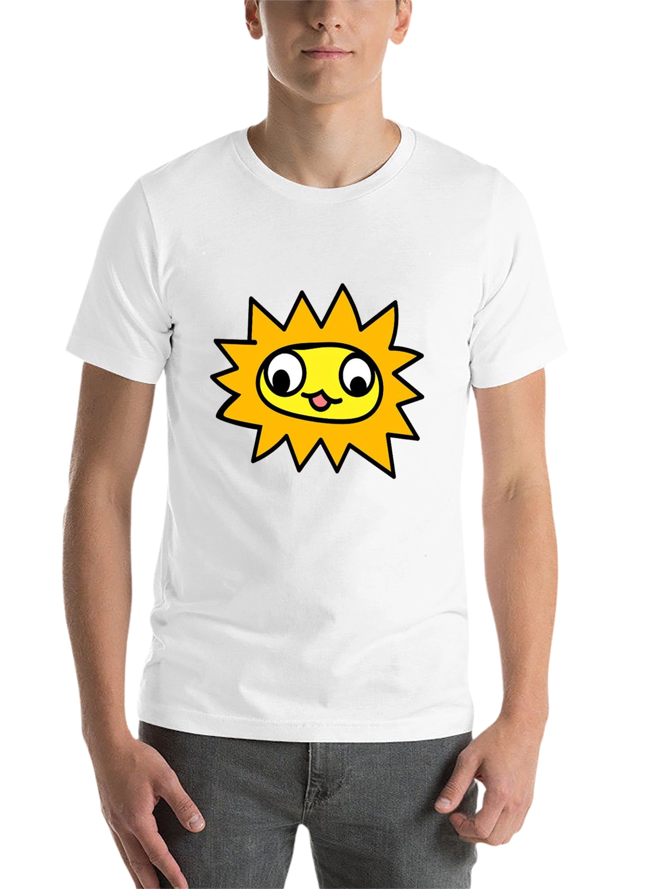 Black Sunny Character Graphic Tee - Black Crew Neck Shirt view 14