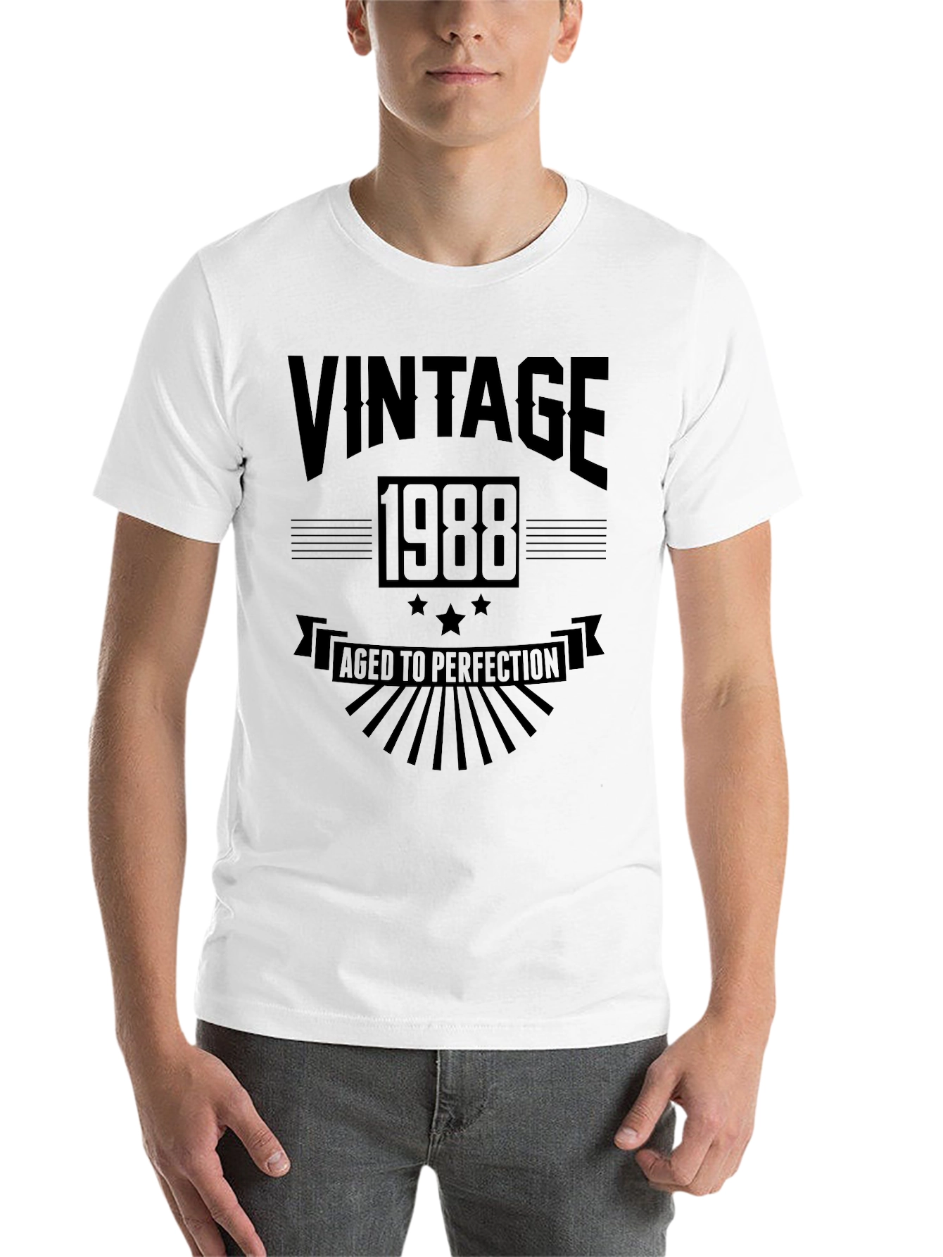 Black Vintage 1988 Aged to Perfection T-Shirt view 14