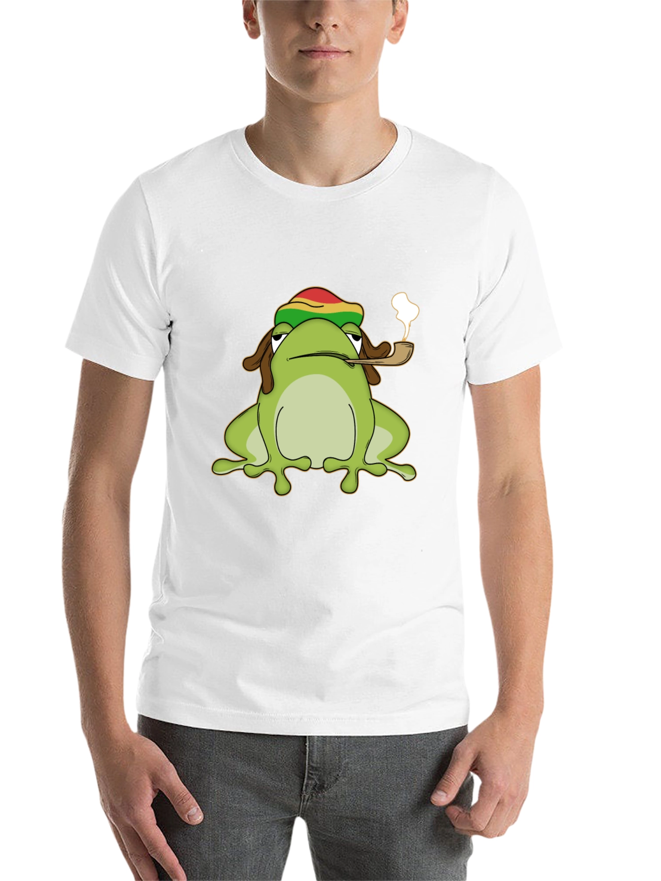Black Rasta Frog Graphic Tee - Cool Novelty T-Shirt view 14