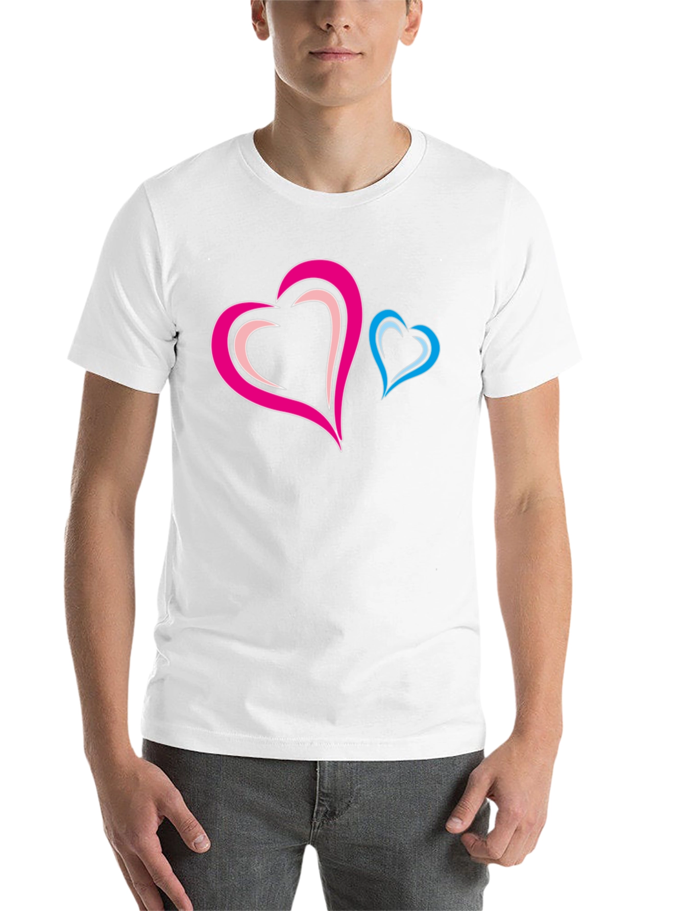 Black Stylish Black T-Shirt with Heart Design view 14
