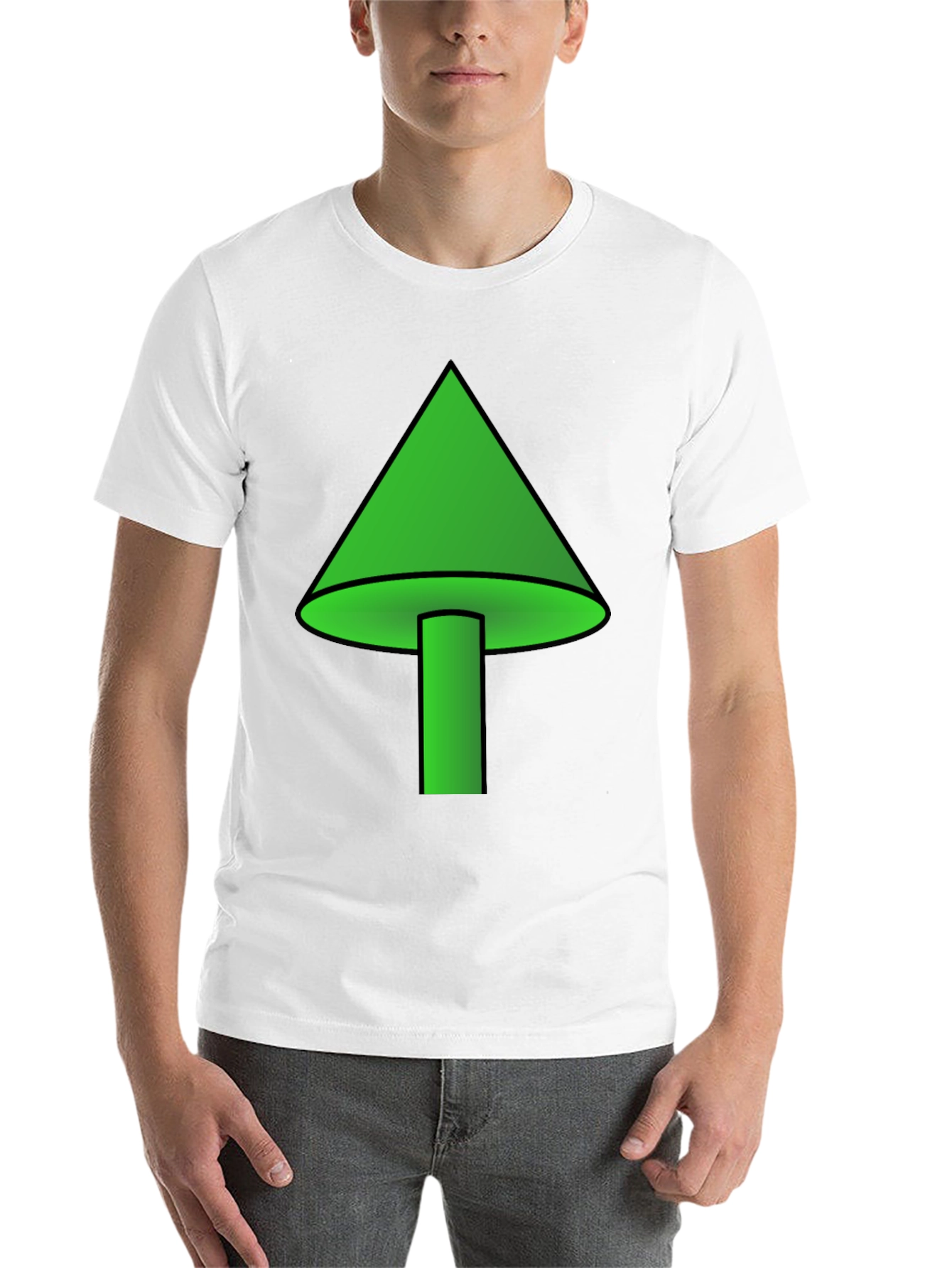 Black Green Mushroom Graphic T-Shirt - Casual Wear view 14