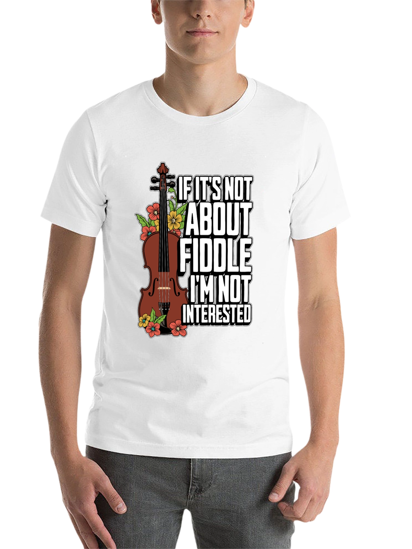 Black Fiddle Lover T-Shirt - If It's Not About Fiddle Tee view 14