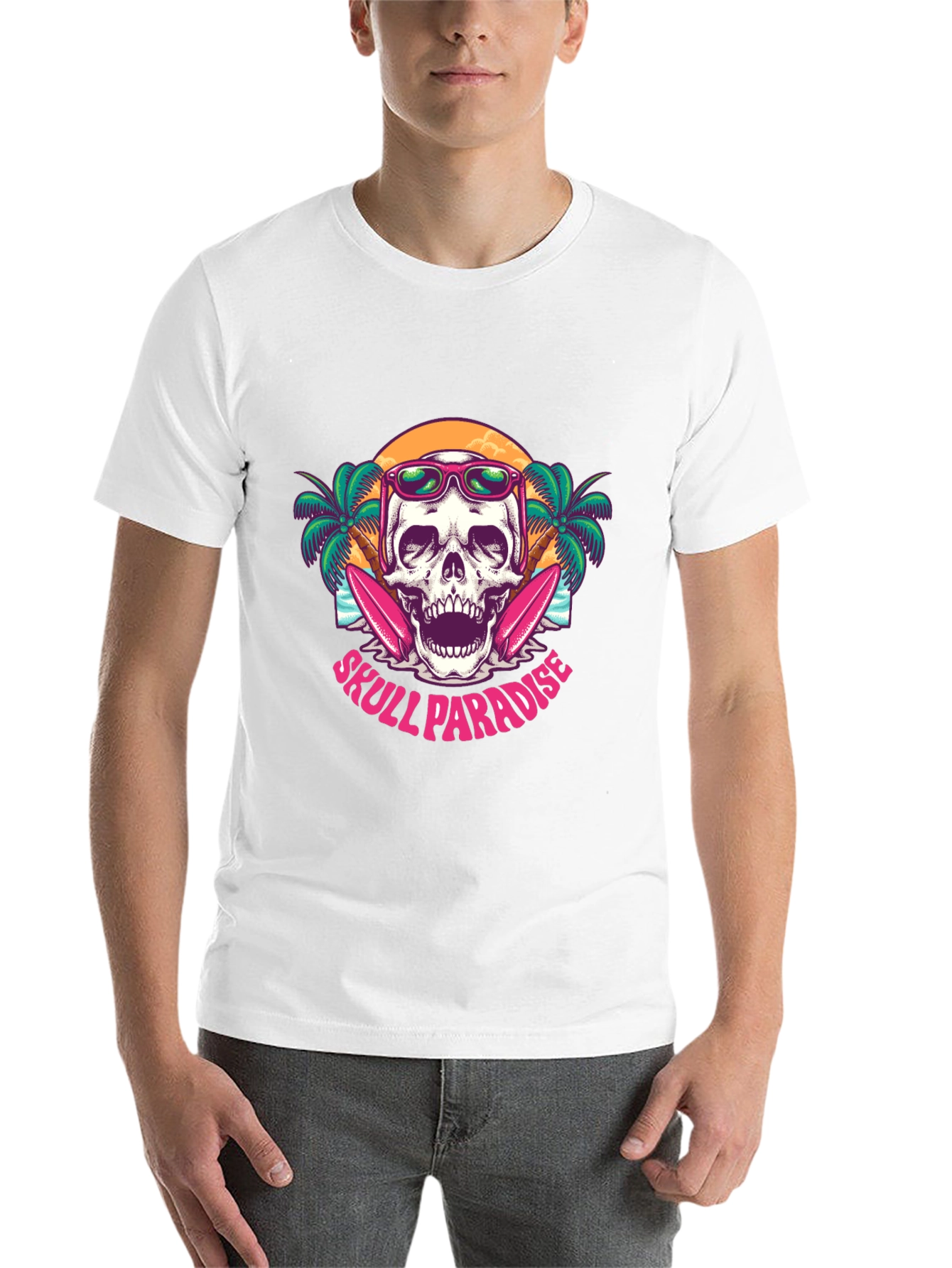 Black Skull Paradise T-Shirt - Beach Vibes view 14