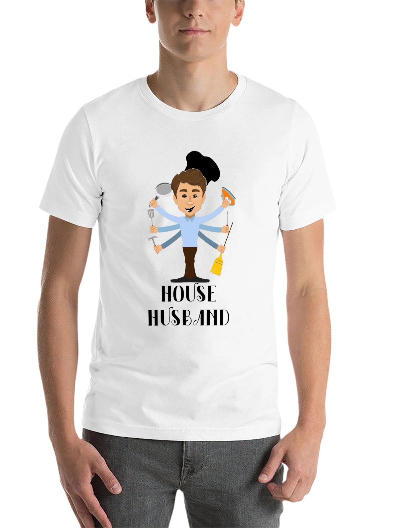 Black House Husband Graphic Tee - Multi-Tasking Dad view 14