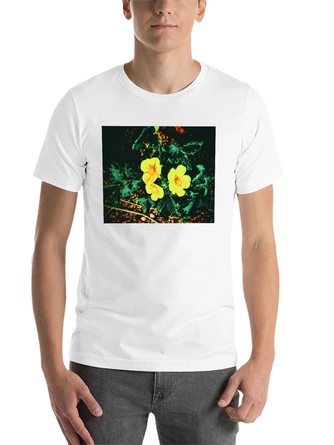 Black Floral Print T-Shirt view 14