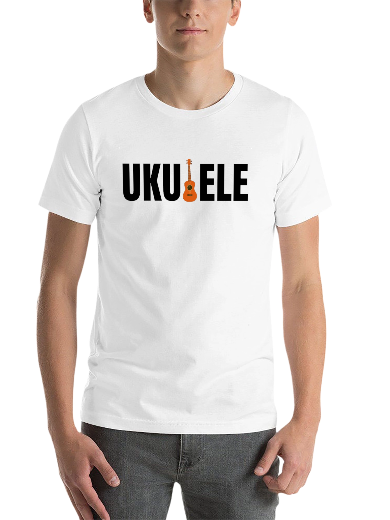 Black Ukulele Graphic T-Shirt - Music Lover Tee view 14