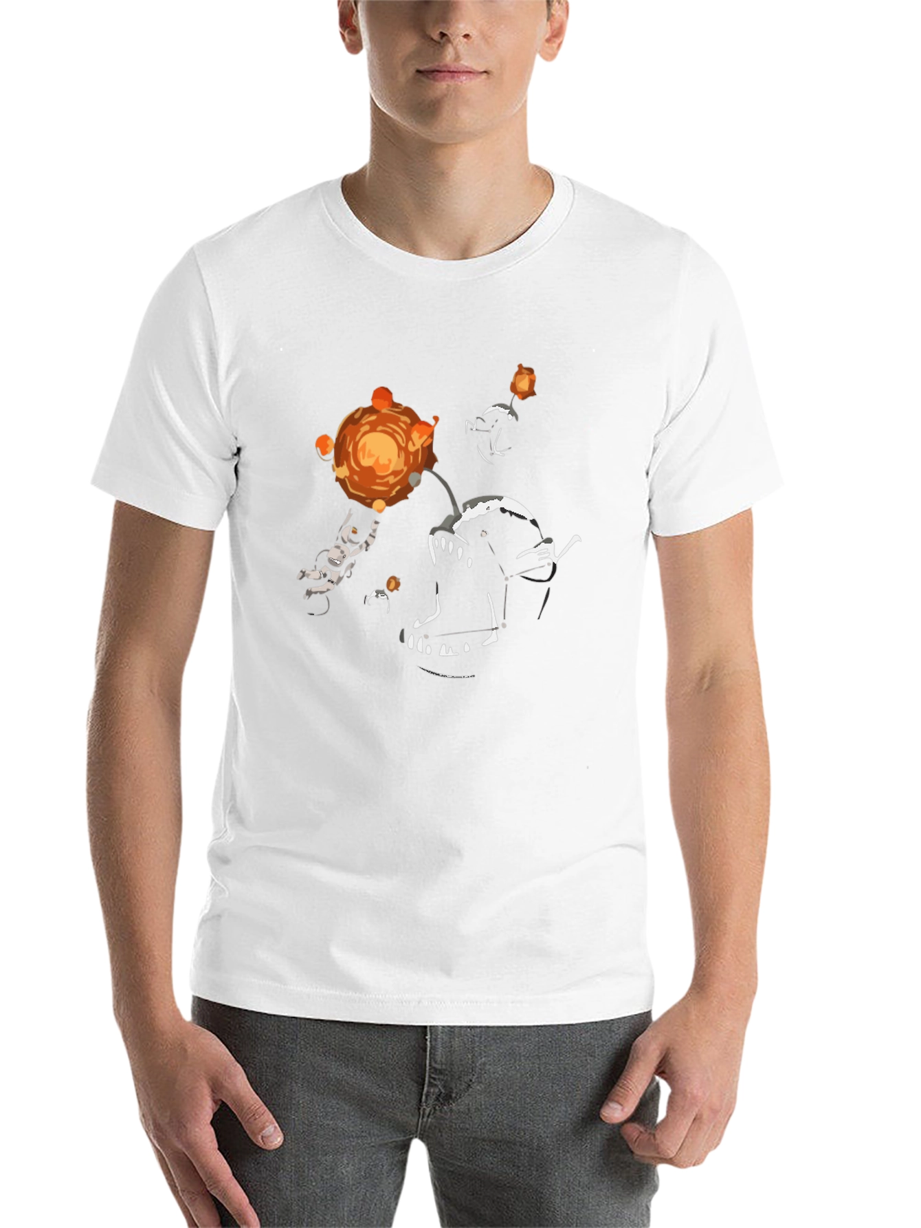 Black Astronaut & Anglerfish Graphic T-Shirt - Black view 14