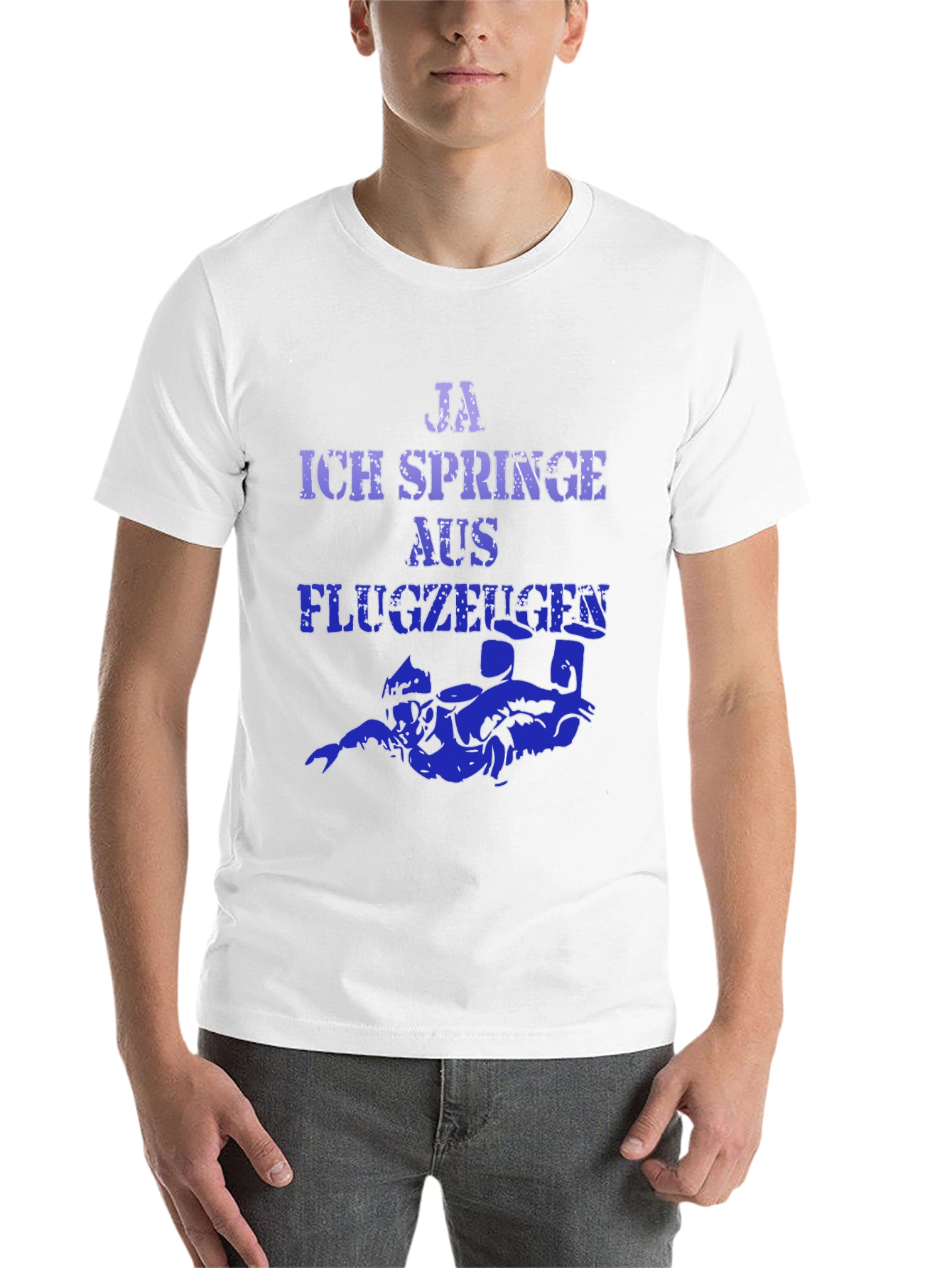 Black Ja Ich Springe Aus Flugzeugen T-Shirt - Skydiving Shirt view 14