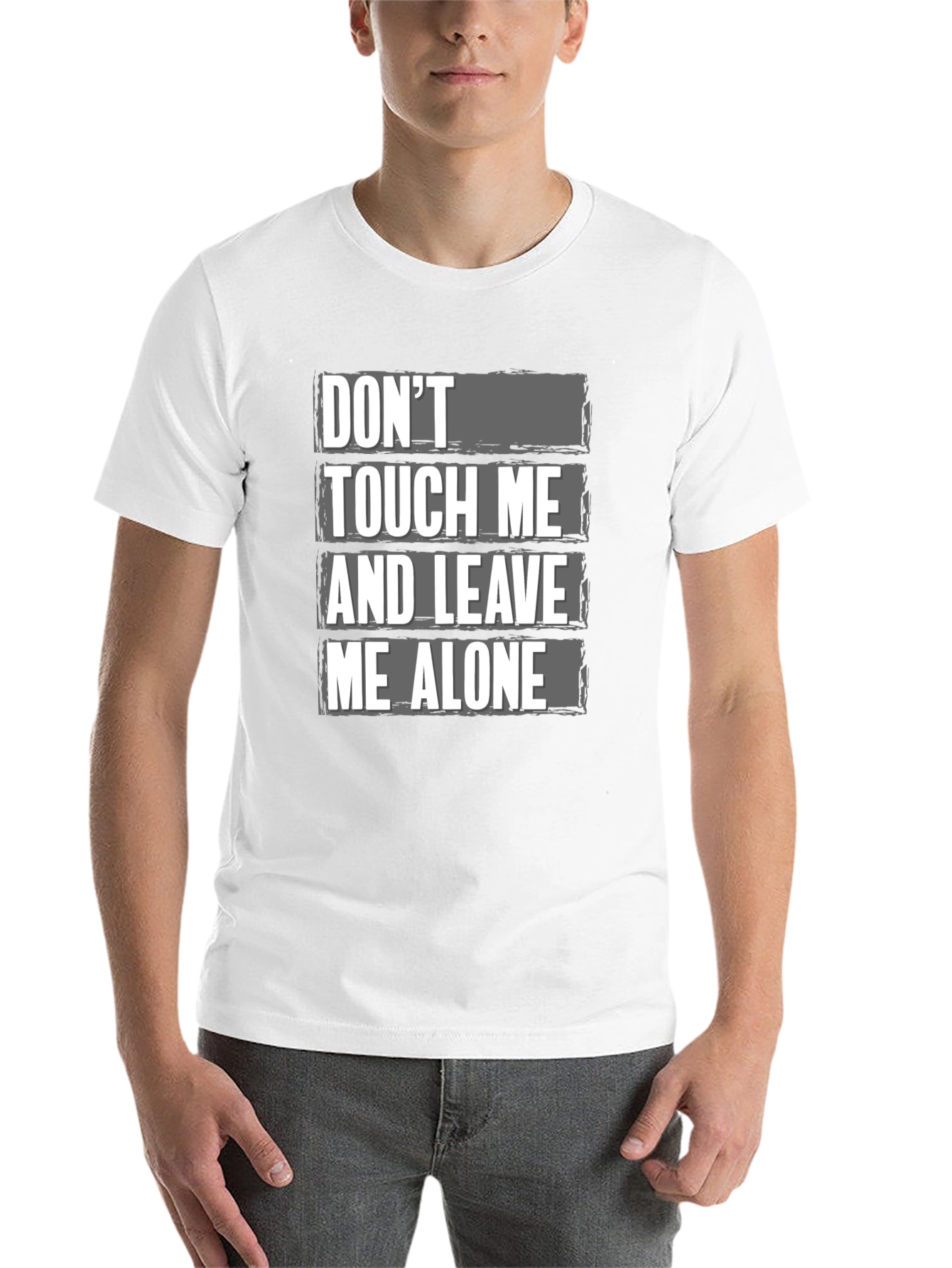 Black Don't Touch Me and Leave Me Alone Graphic T-Shirt view 14
