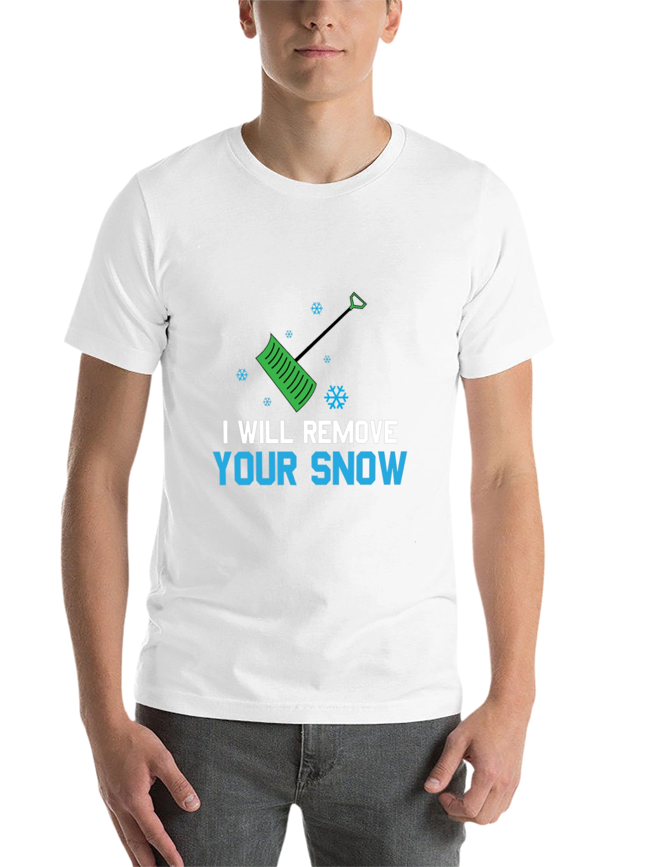 Black I Will Remove Your Snow Graphic Tee view 14