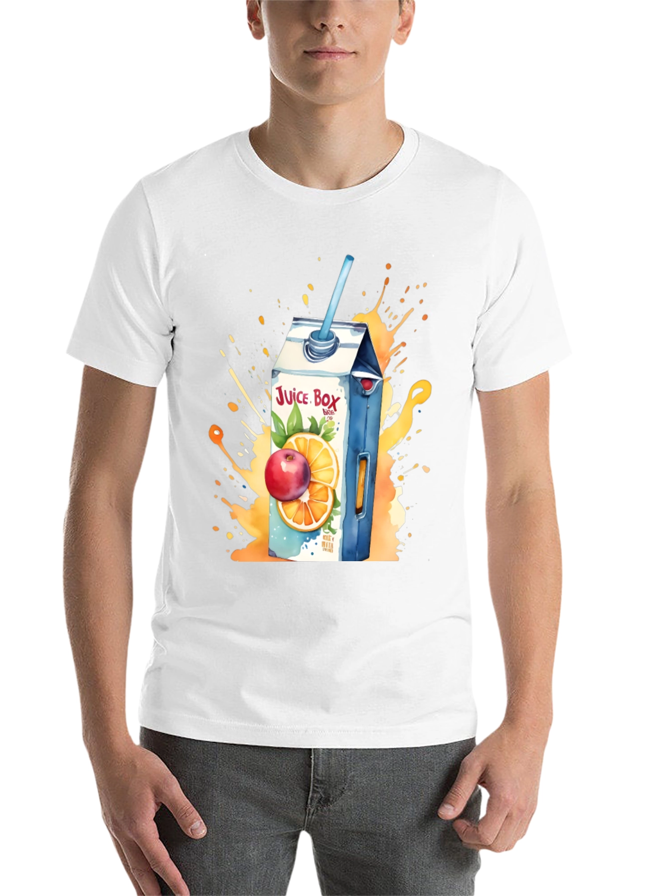 Black Juice Box T-Shirt: Fruit Splash Design view 14