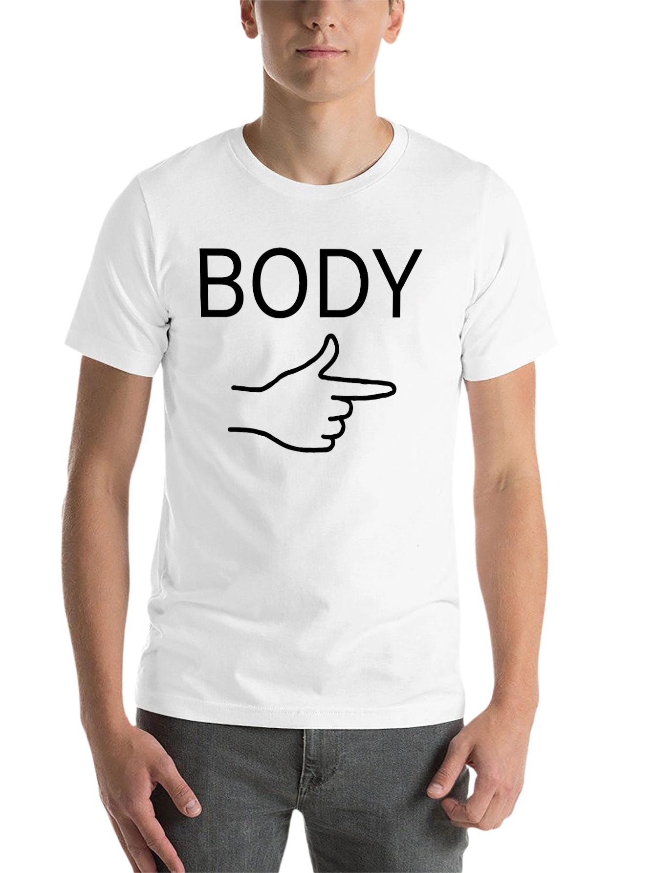 Black Body Pointing Hand Graphic Tee - Casual Comfort view 14