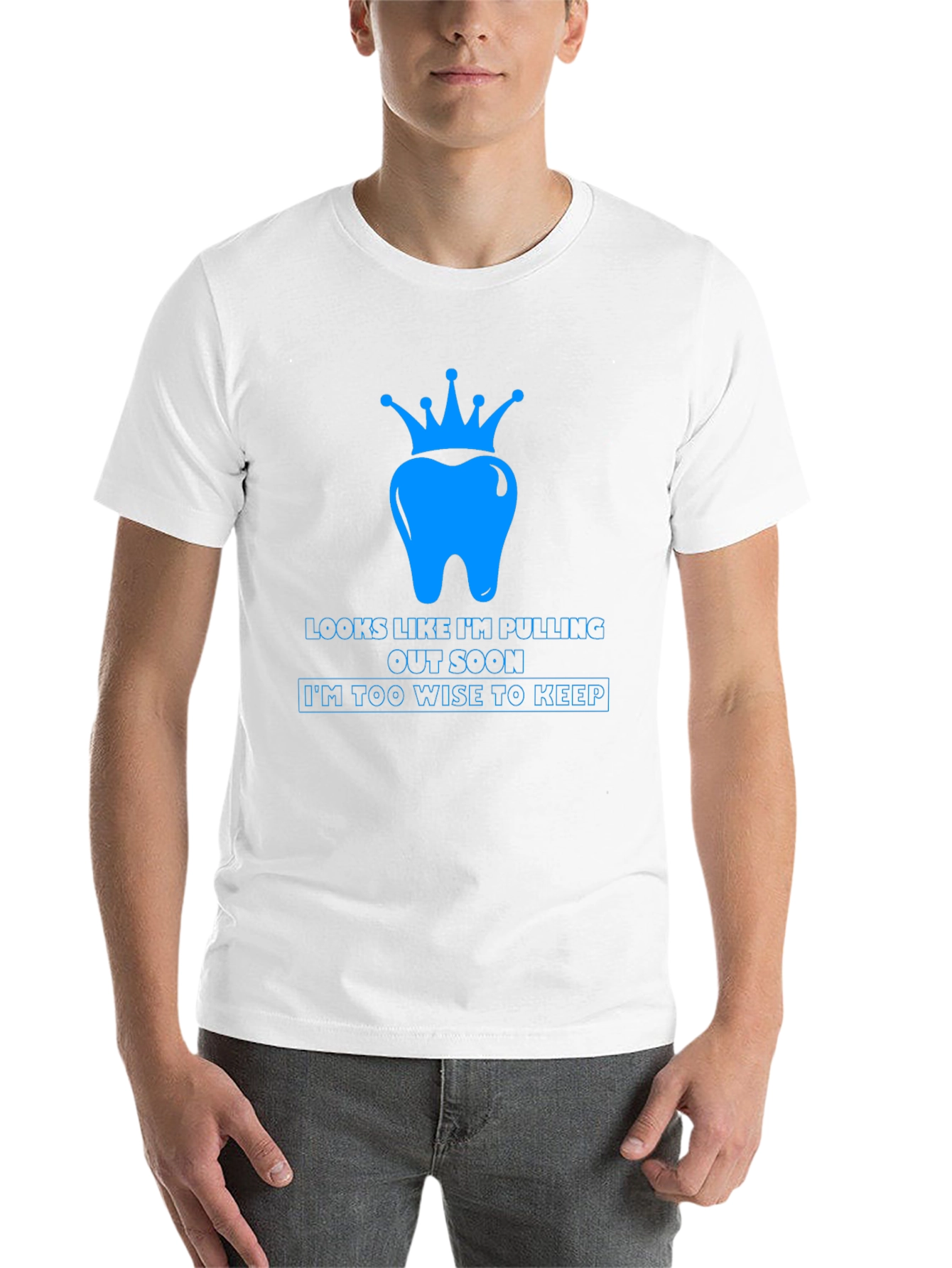Black Wisdom Tooth Crown T-Shirt - Funny Dental Tee view 14