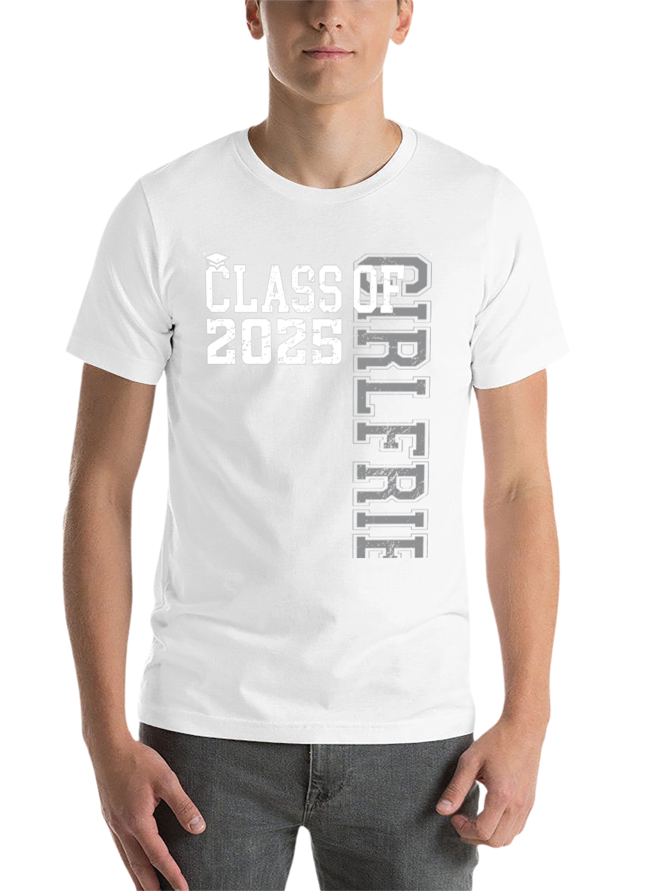 Black Class of 2025 Girlfriend T-Shirt view 14