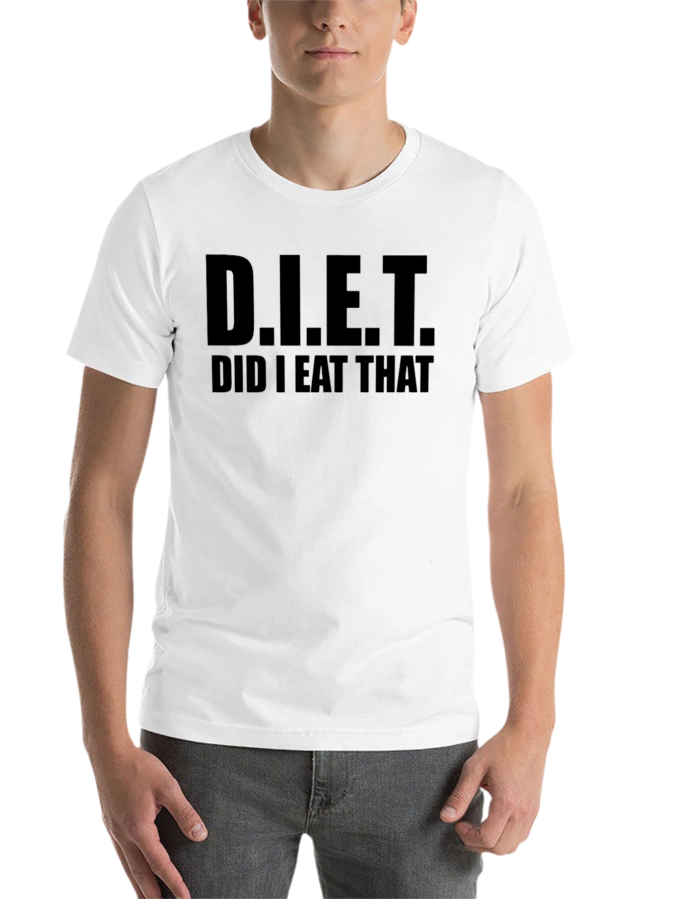 Black Funny Diet T-Shirt - "Did I Eat That?" view 14