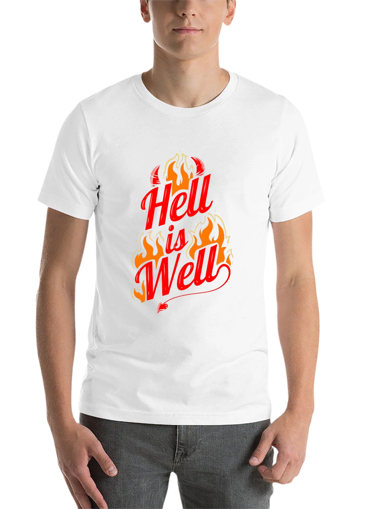 Black Hell is Well Graphic T-Shirt - Black view 14