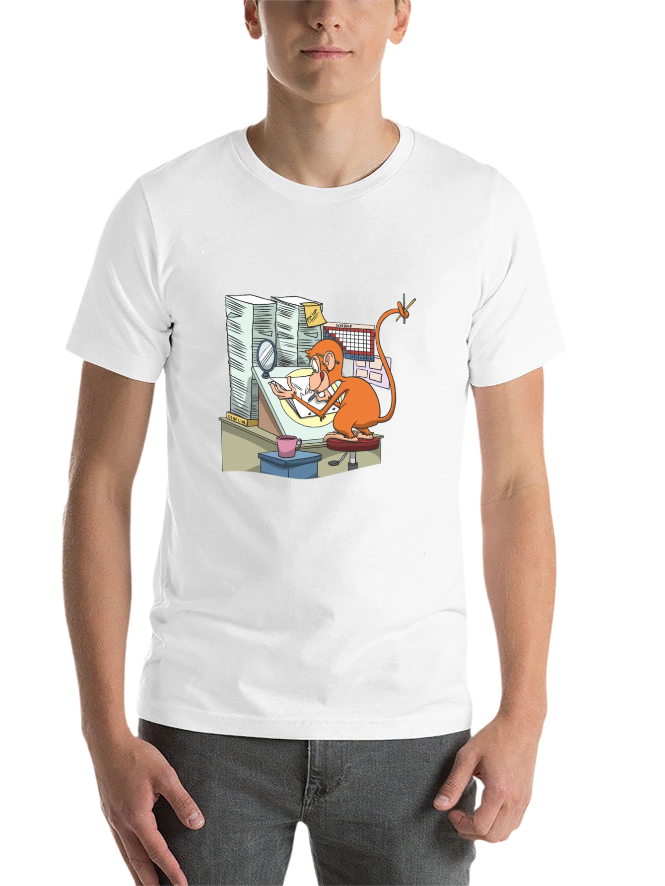 Cartoon Monkey T-Shirt - Creative Office Design - 14
