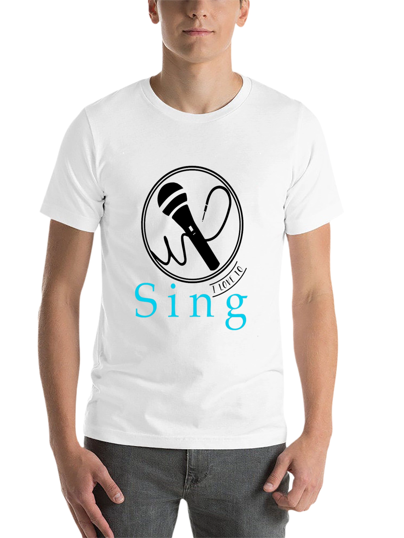 Black Sing Microphone Graphic Tee view 14