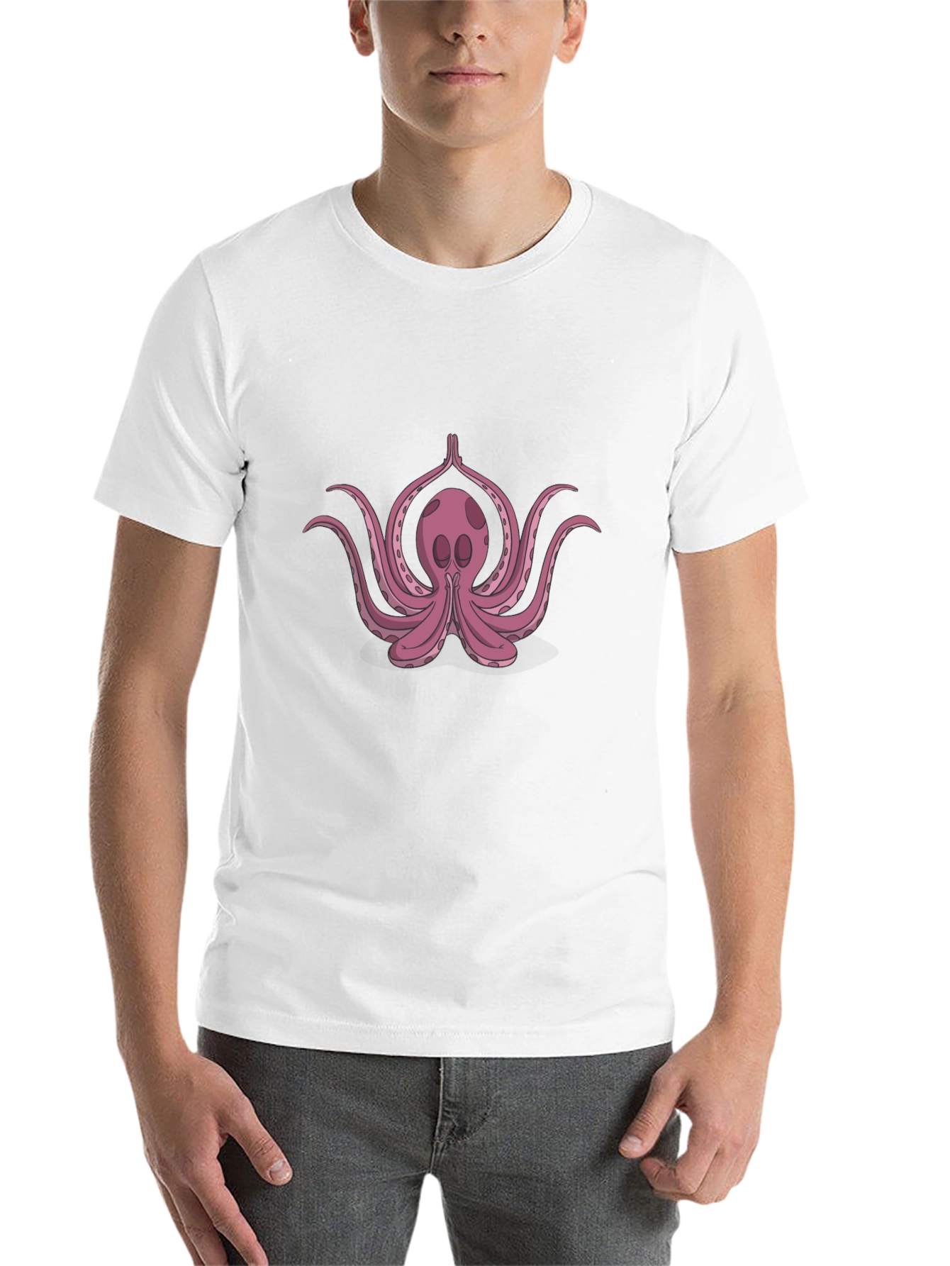 Black Yoga Octopus Black T-Shirt view 14