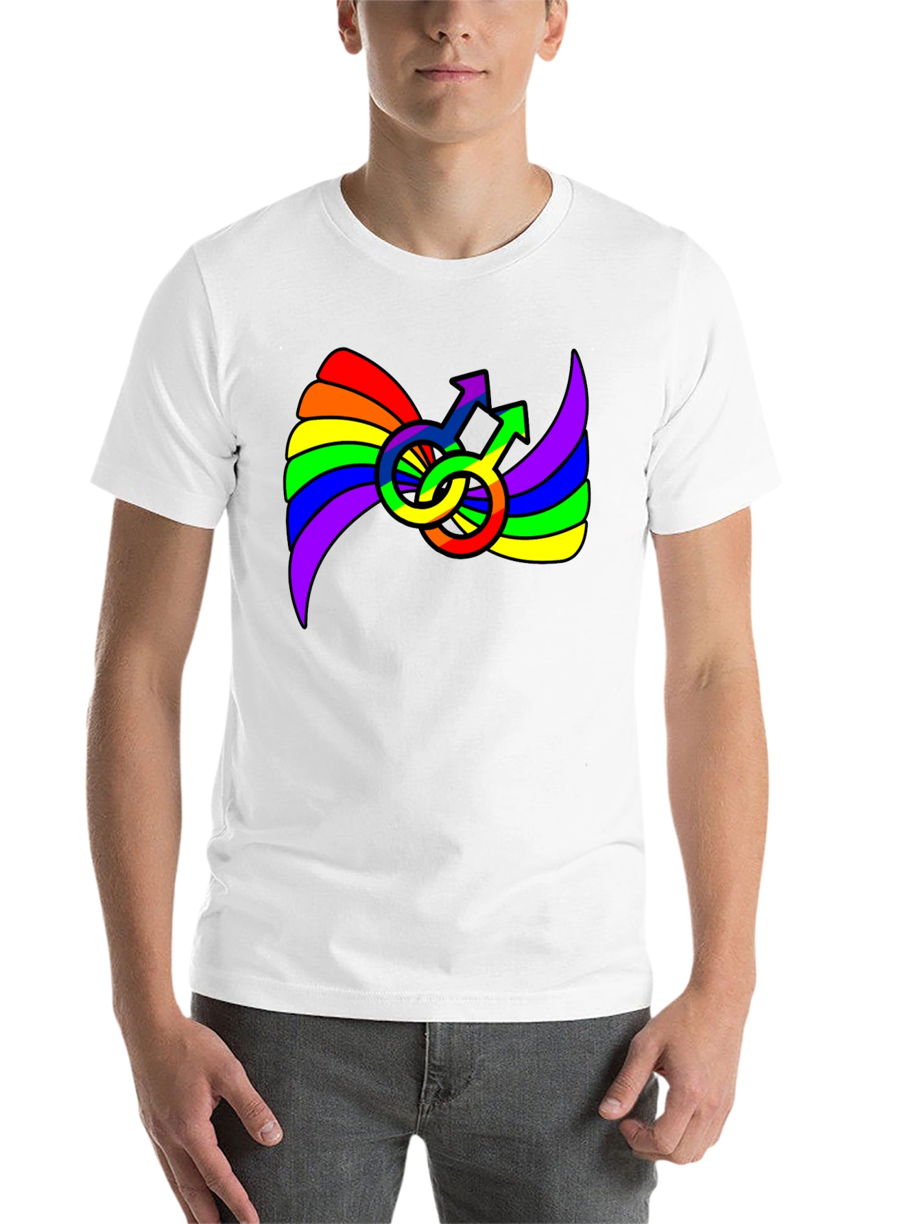 Rainbow Pride Male Symbol T-Shirt - 14