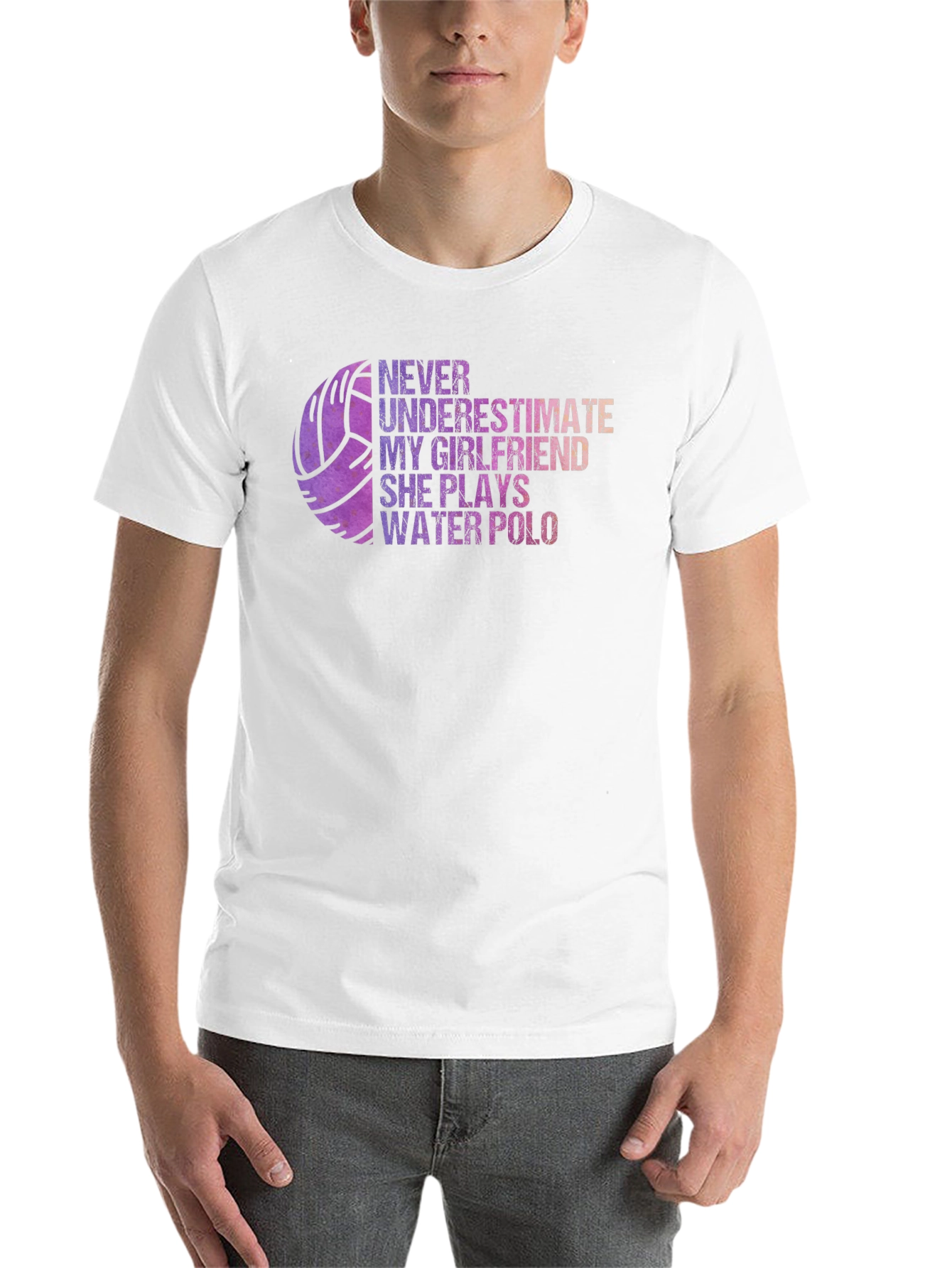 Black Water Polo Girlfriend T-Shirt: Never Underestimate Her! view 14