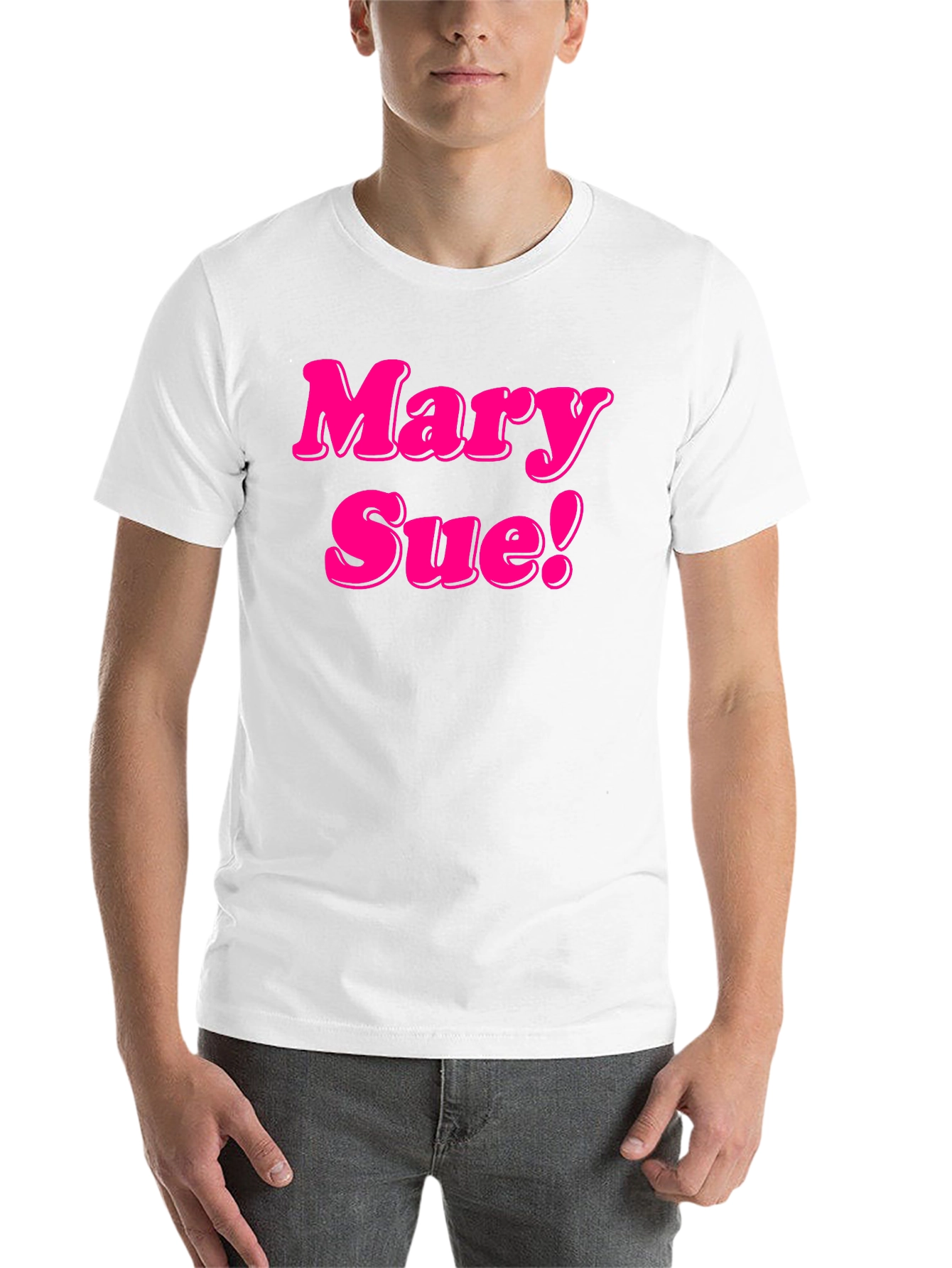 Black Mary Sue! Novelty Graphic Tee - Black Cotton T-Shirt view 14