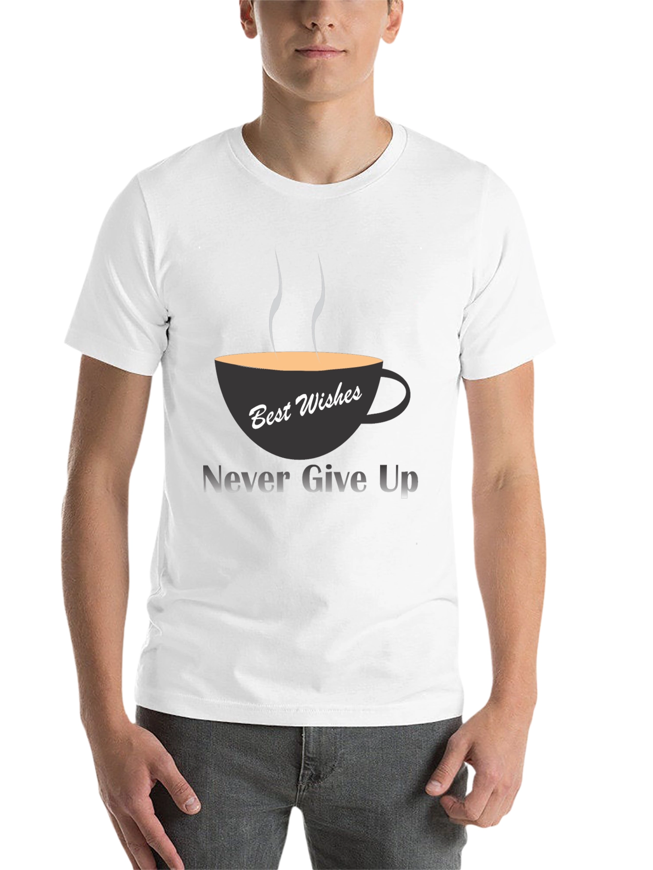 Black Best Wishes Tee: Never Give Up view 14