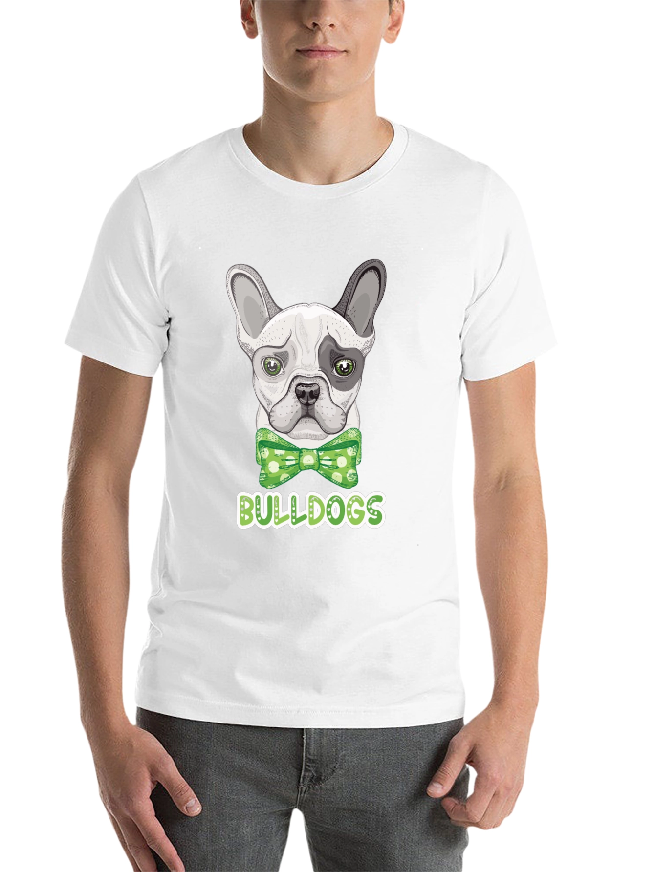 Black Bulldog Bowtie T-Shirt view 14