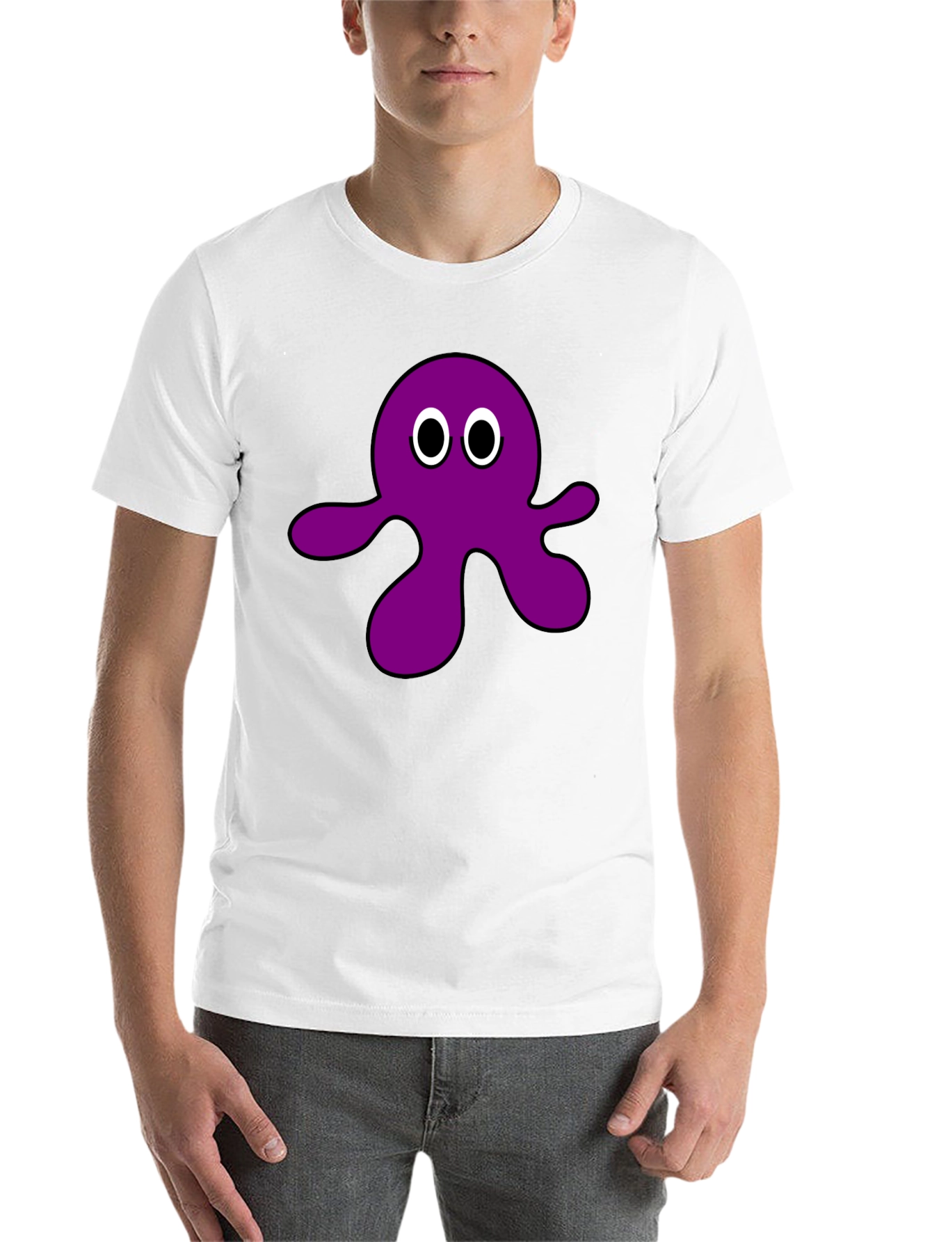 Black Purple Octopus Graphic Tee - Casual Comfort view 14