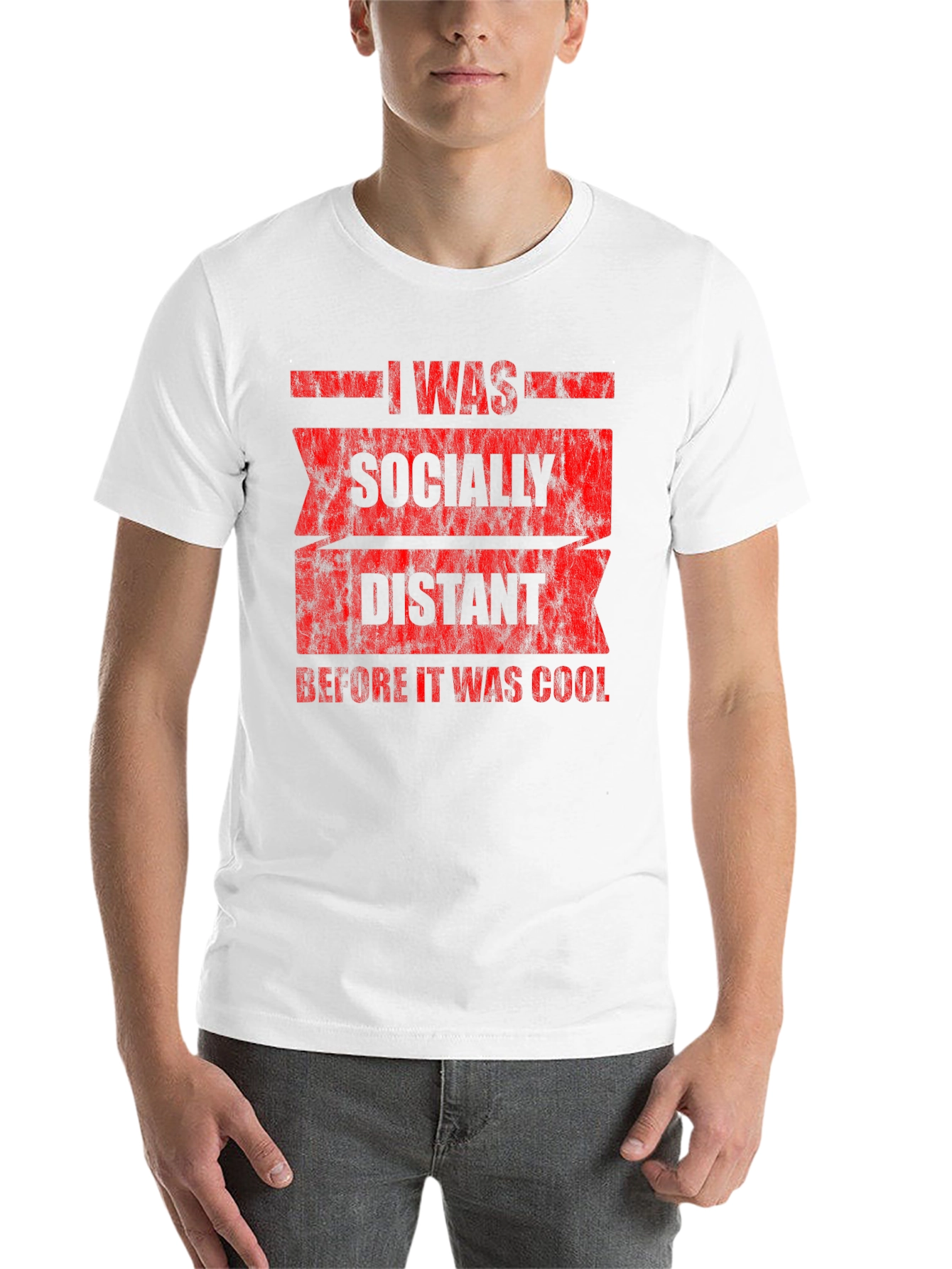 Black Socially Distant T-Shirt - Funny Slogan Tee view 14