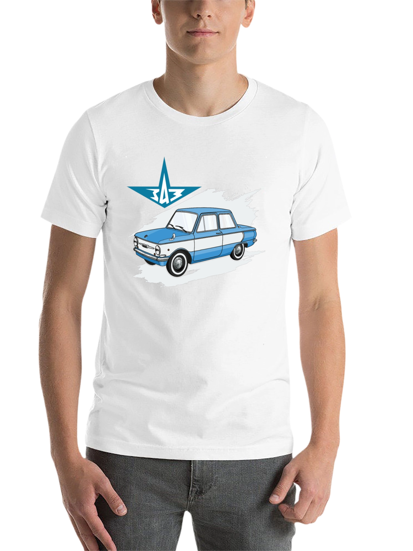 Retro Car T-Shirt - ZAZ Zaporozhets Graphic Tee - 14