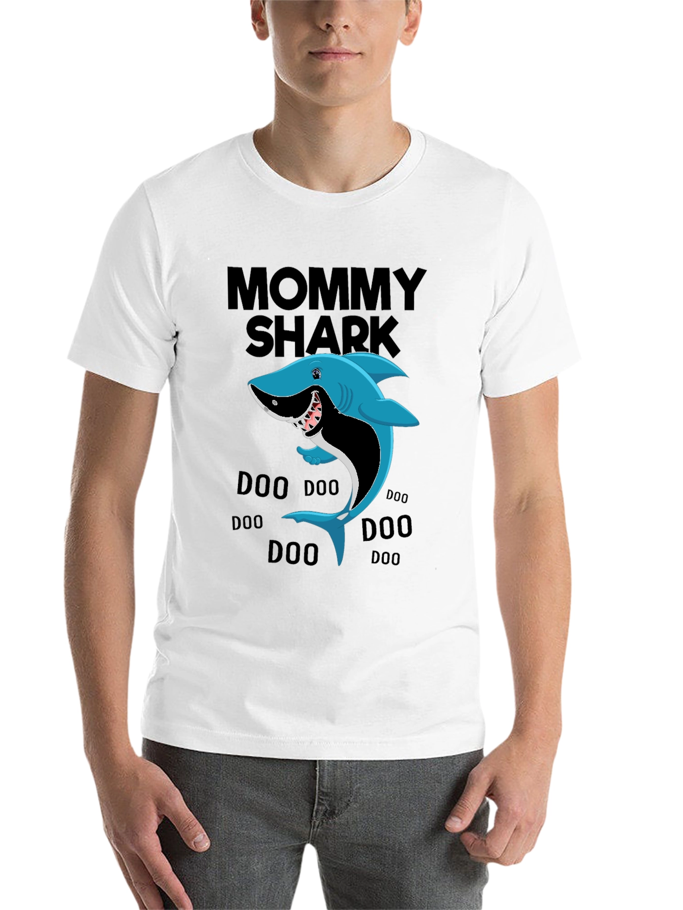 Black Mommy Shark T-Shirt view 14