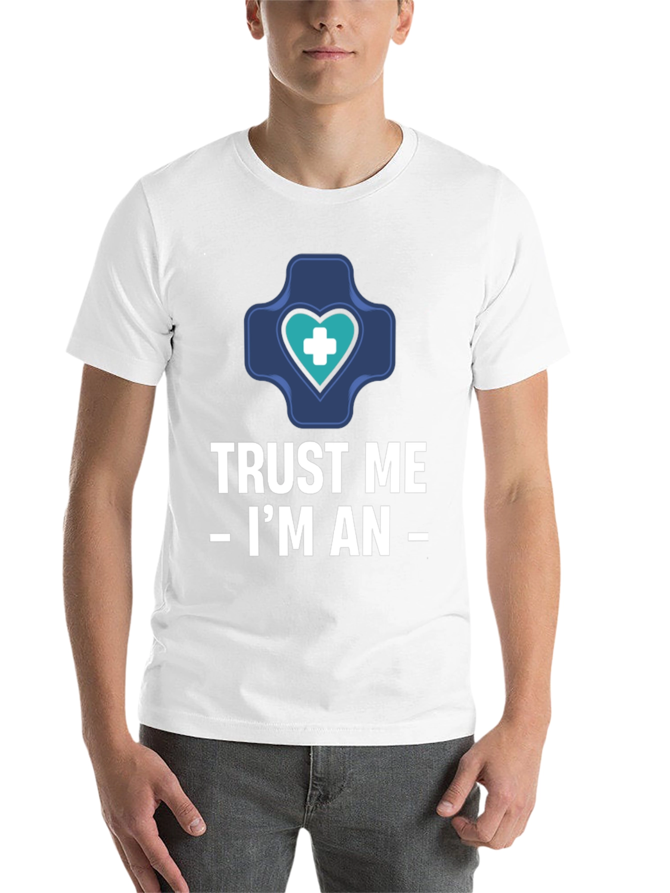 Black Trust Me I'm An T-Shirt - Medical view 14