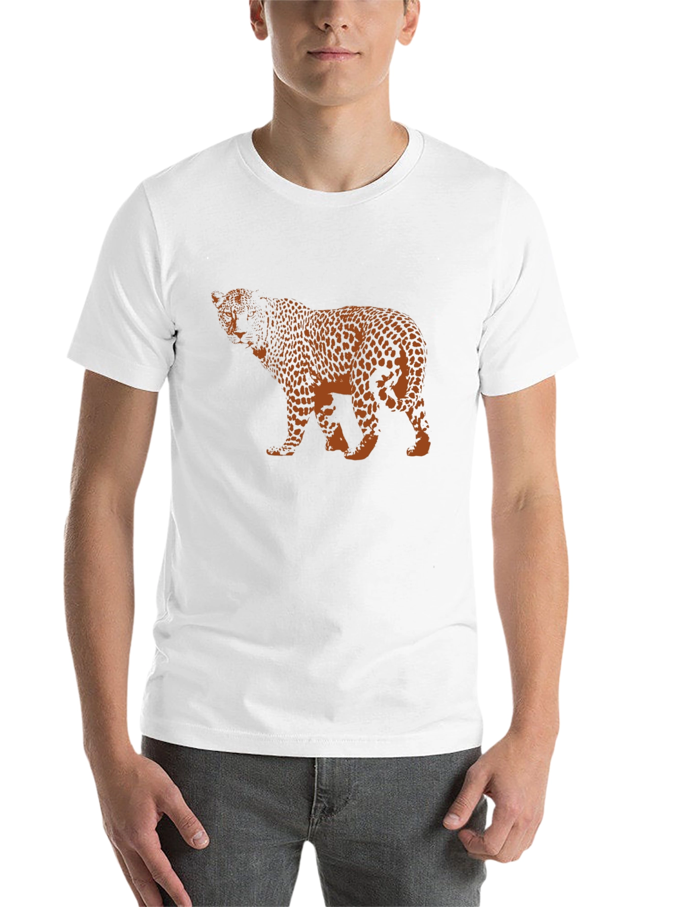 Black Leopard Print Black T-Shirt view 14