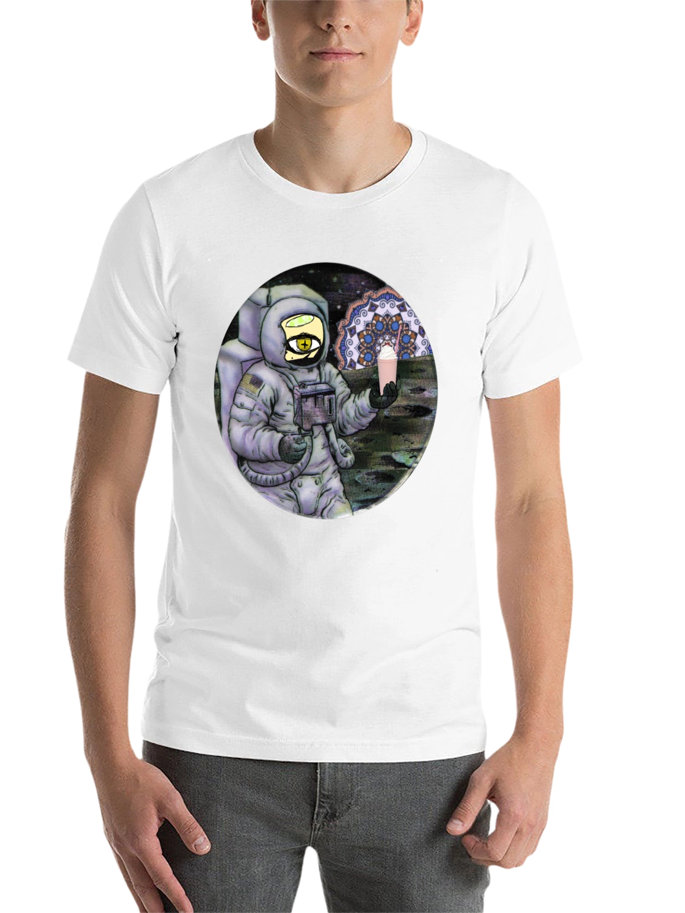 Black Astronaut Shake T-Shirt - Cosmic Comfort view 14