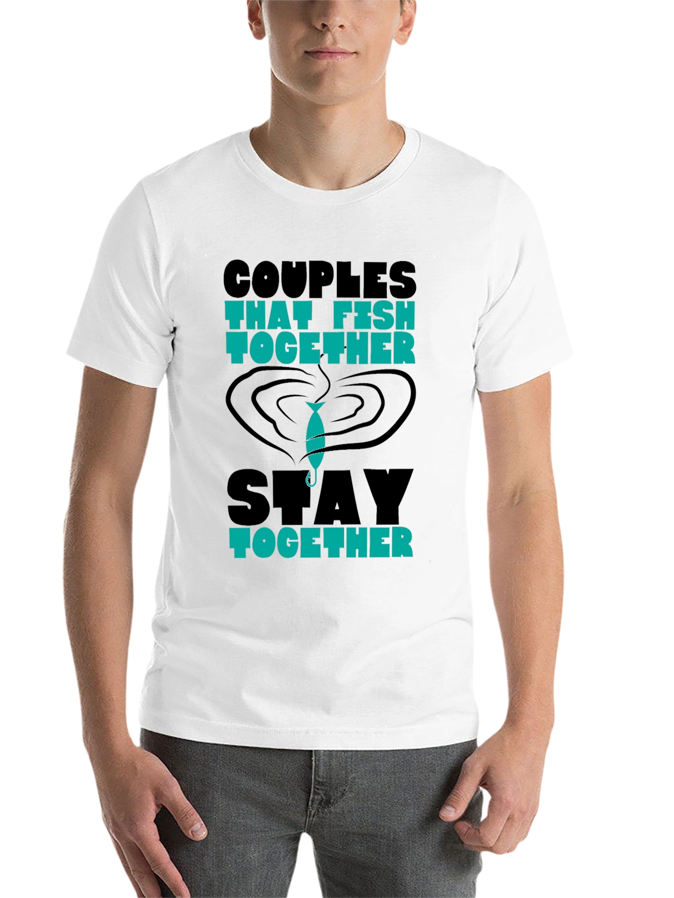 Black Couples That Fish Together Graphic Tee view 14