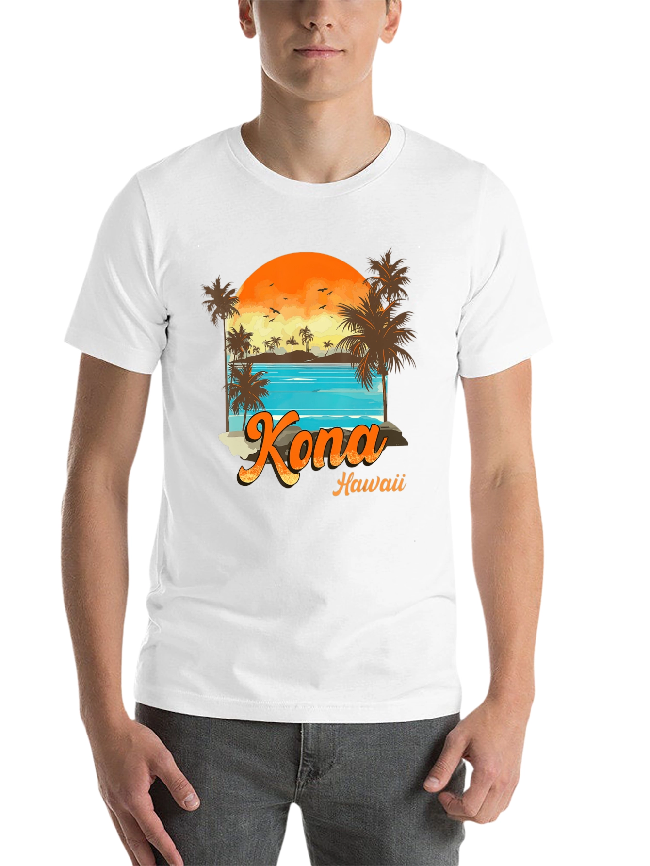 Kona Hawaii Graphic T-Shirt - Island Vibes Tee - 14