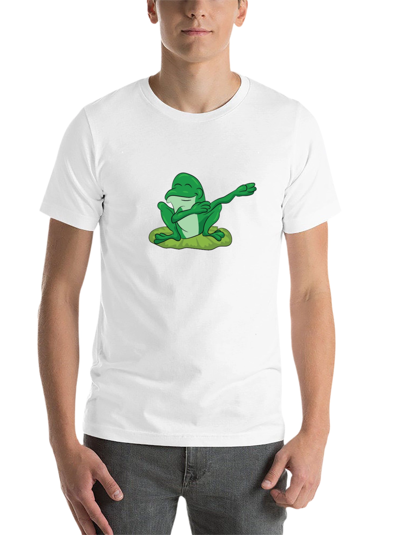 Black Dabbing Frog T-Shirt - Cool Graphic Tee view 14