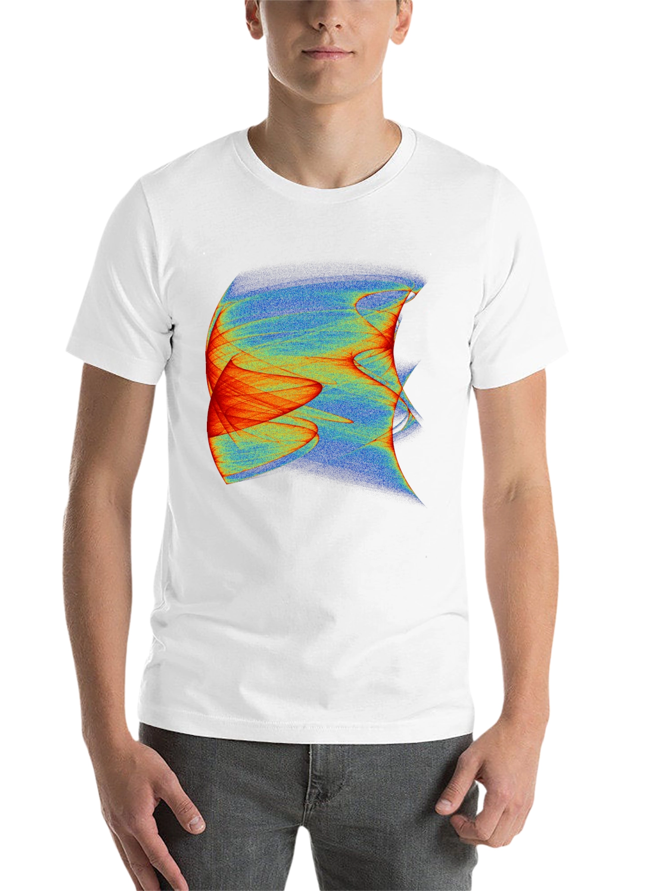 Black Abstract Graphic Print Black T-Shirt view 14