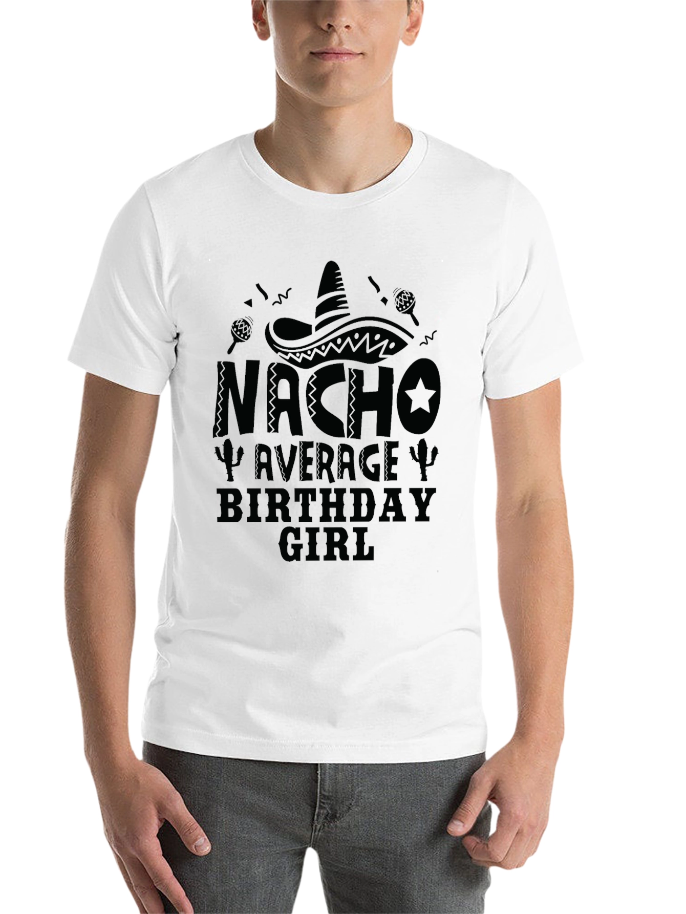 Black Nacho Average Birthday Girl T-Shirt view 14