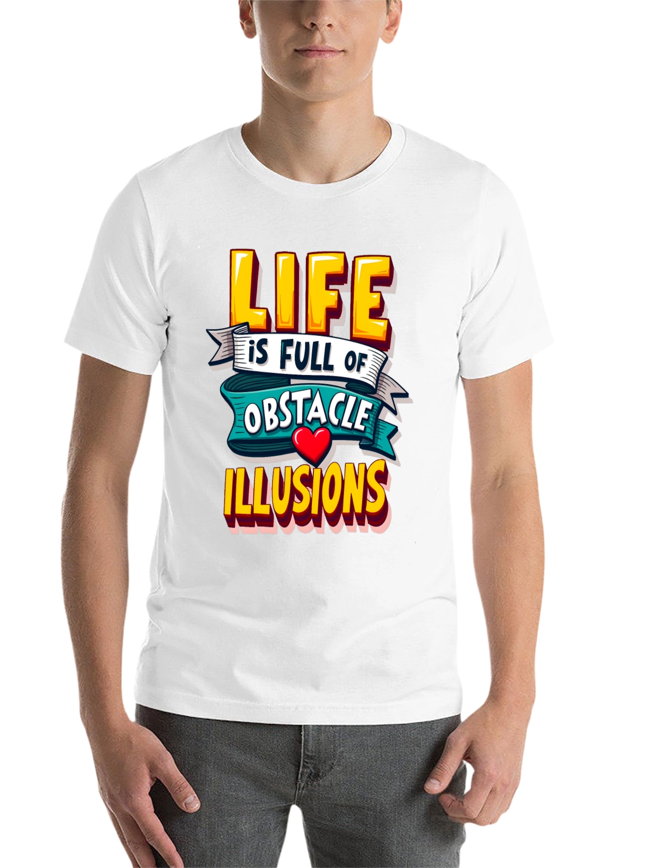 Black Life Obstacle Illusions Graphic Tee view 14