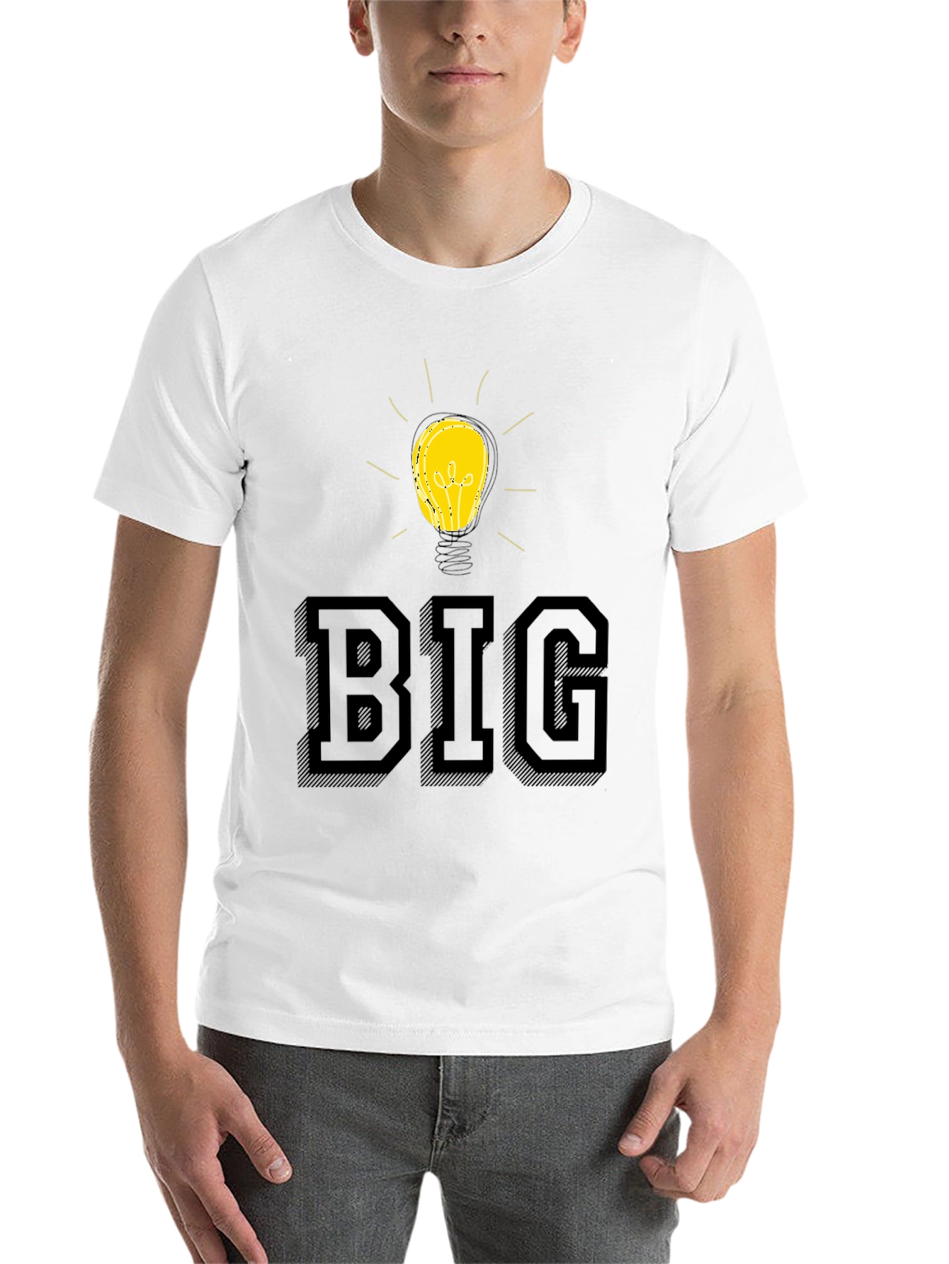 Black Big Idea T-Shirt - Black Cotton Blend view 14