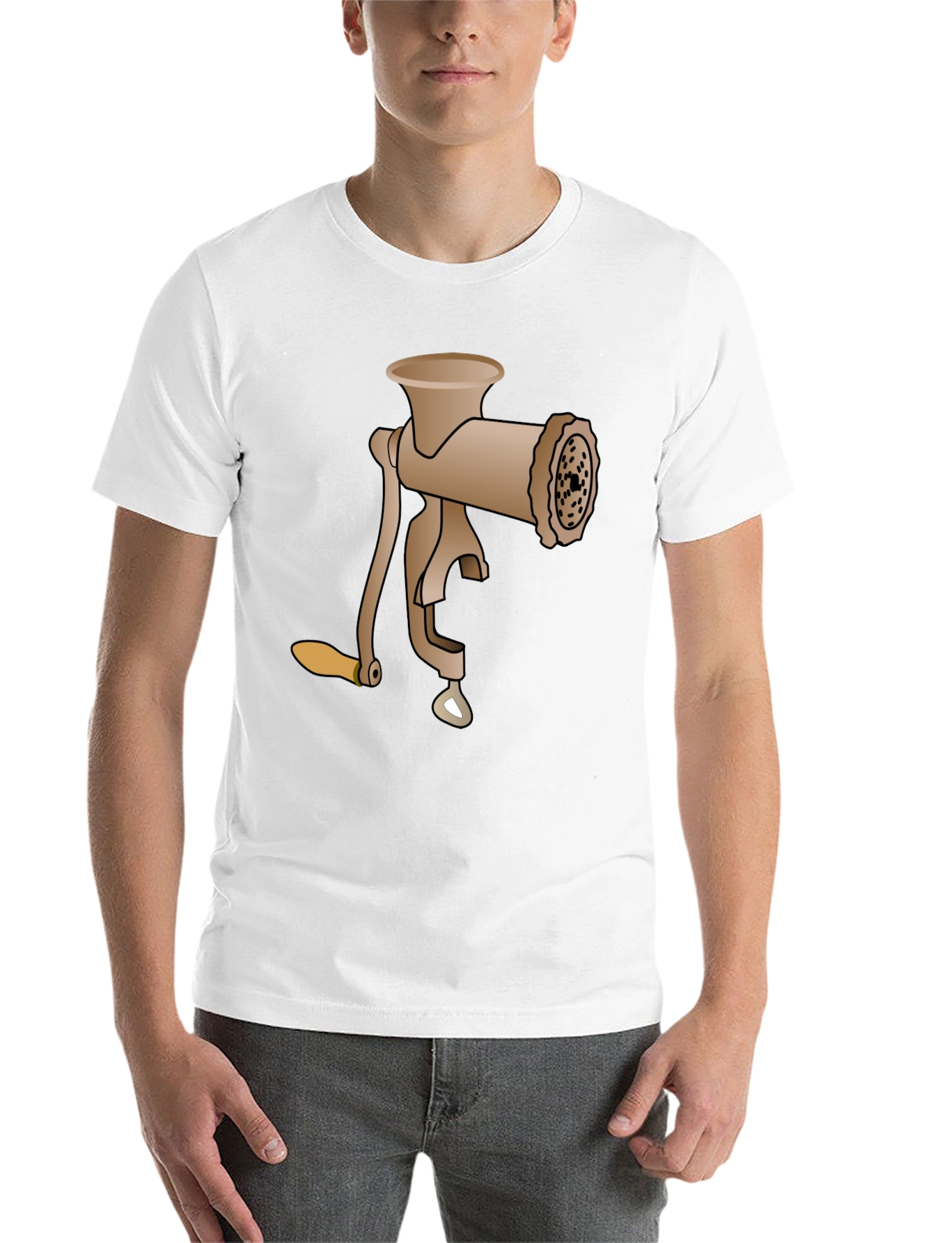 Black Meat Grinder Tee - Novelty Graphic T-Shirt view 14