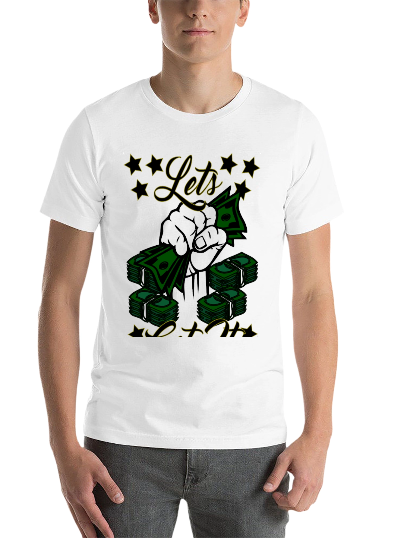 Black Let's Get That Money Black T-Shirt view 14