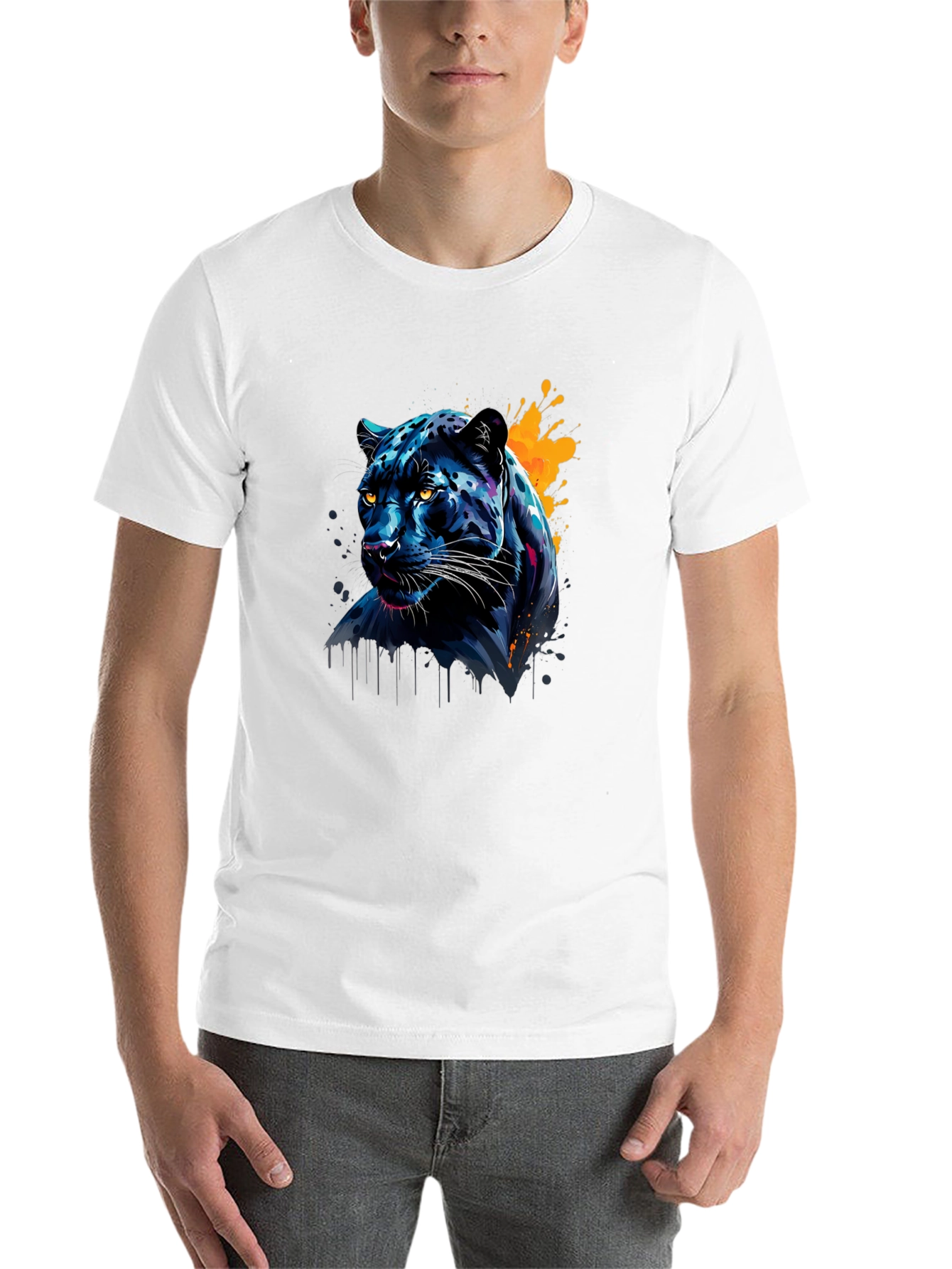 Black Bold Black Panther Graphic T-Shirt view 14