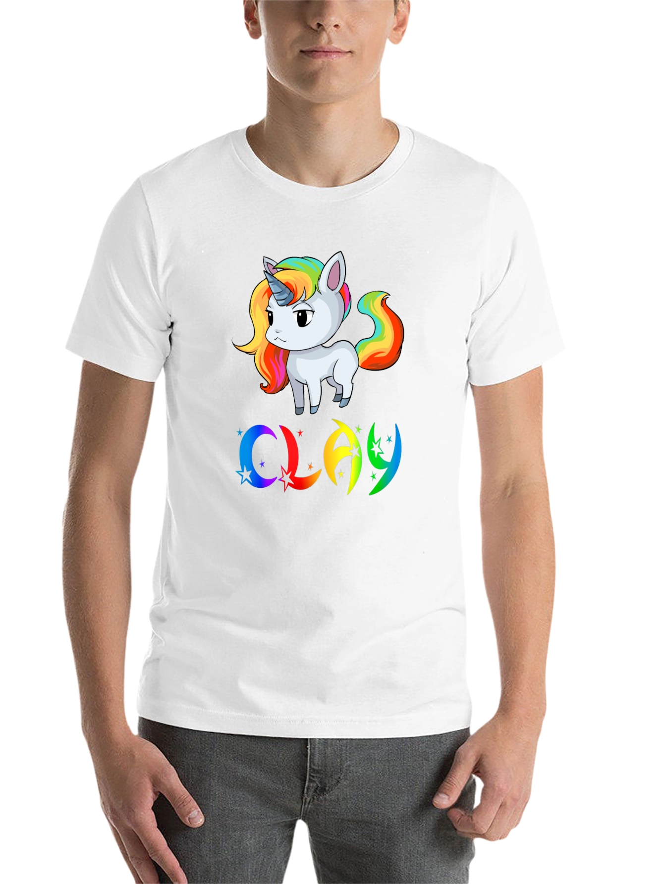Rainbow Unicorn CLAY Graphic T-Shirt - 14