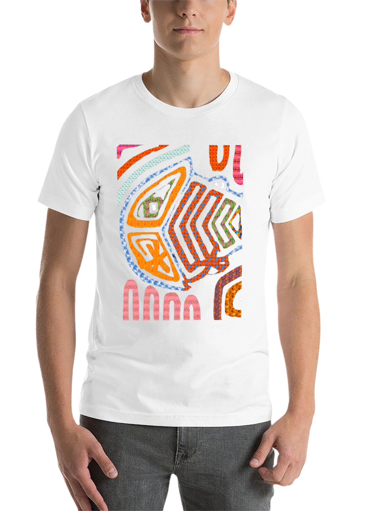 Black Abstract Art Tee - Unique Graphic Print T-Shirt view 14