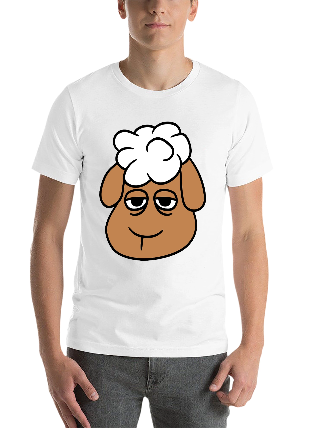 Shaun the Sheep Graphic Tee - Black Cotton Shirt - 14